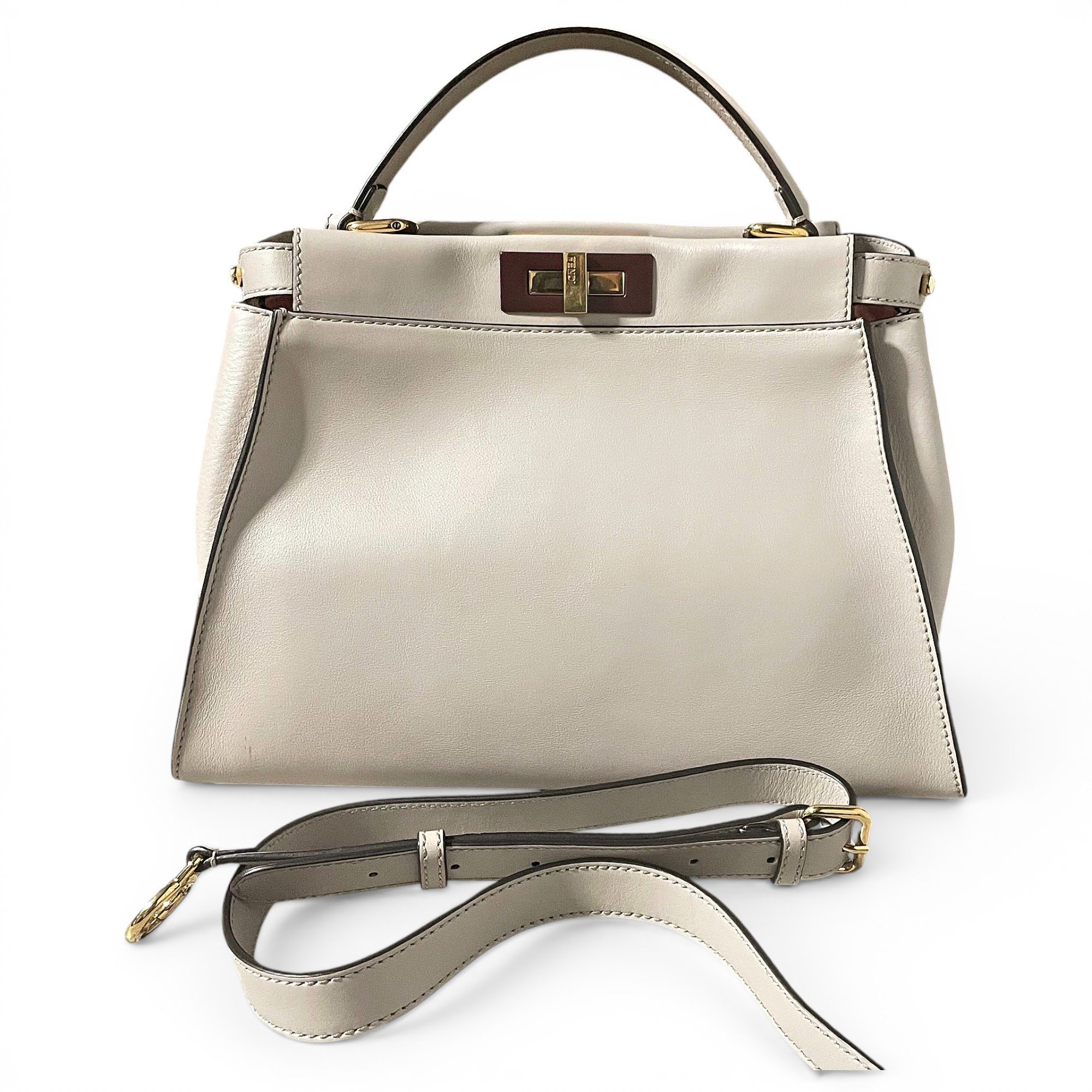 Peekaboo leather handbag