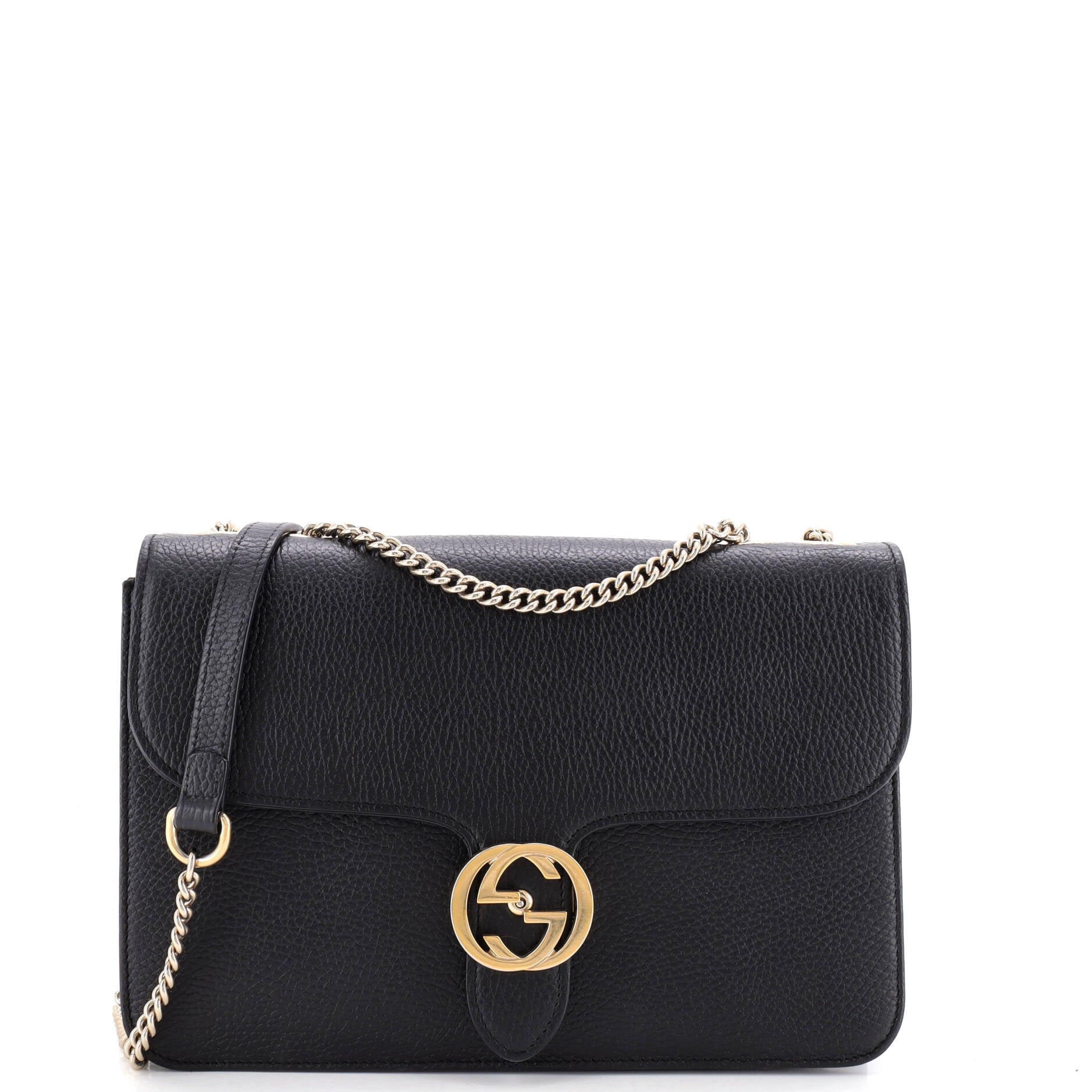 Interlocking Shoulder Bag Leather Medium