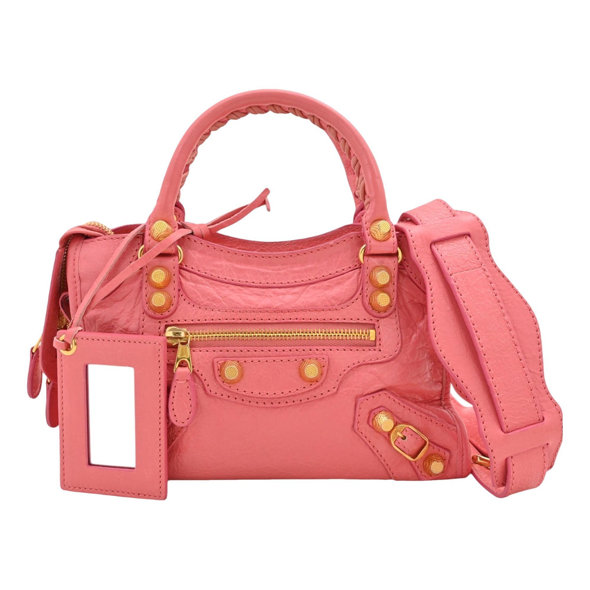 City leather handbag