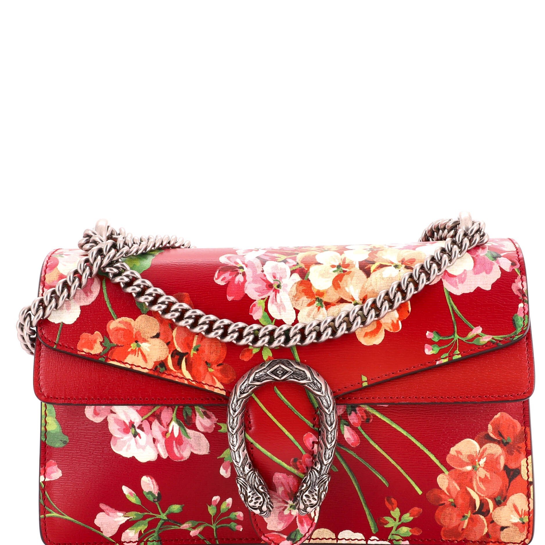 Dionysus Bag Blooms Print Leather Small