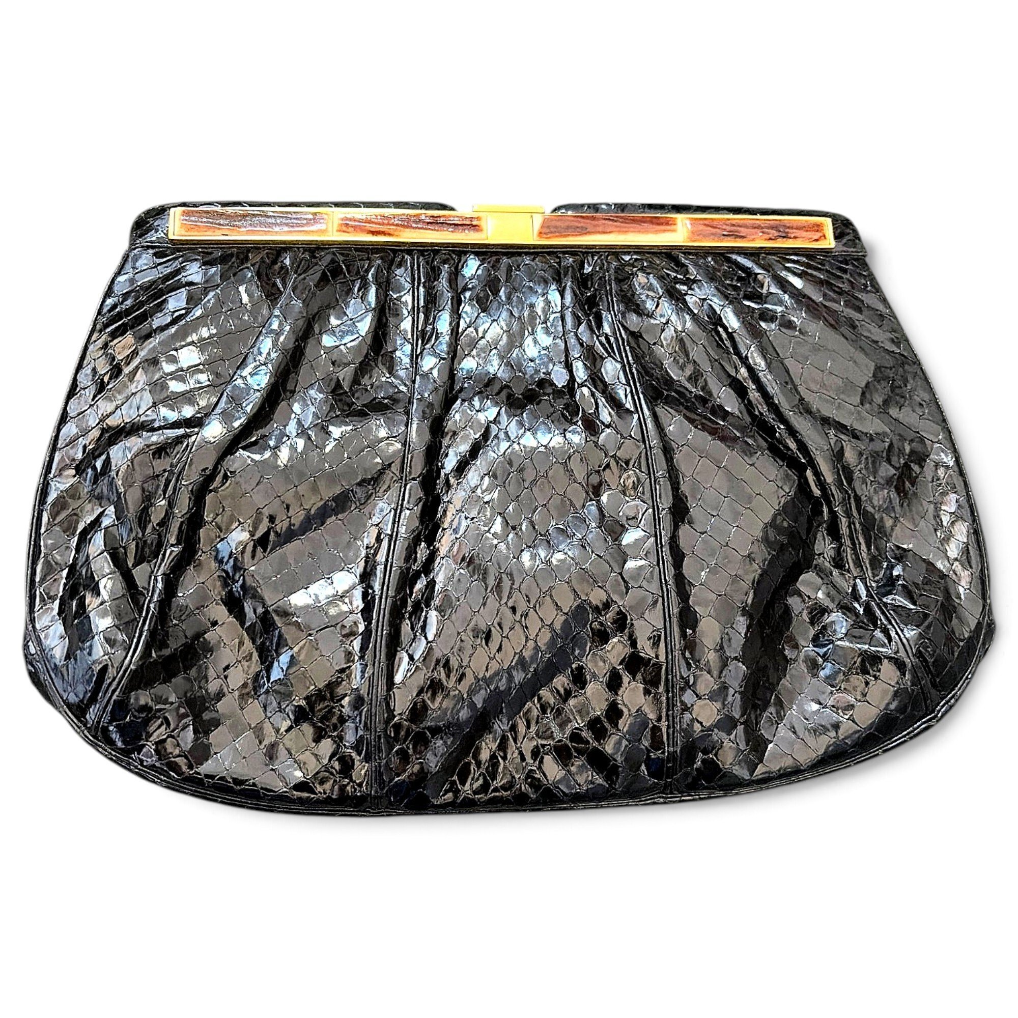 Judith Leiber Python clutch bag
