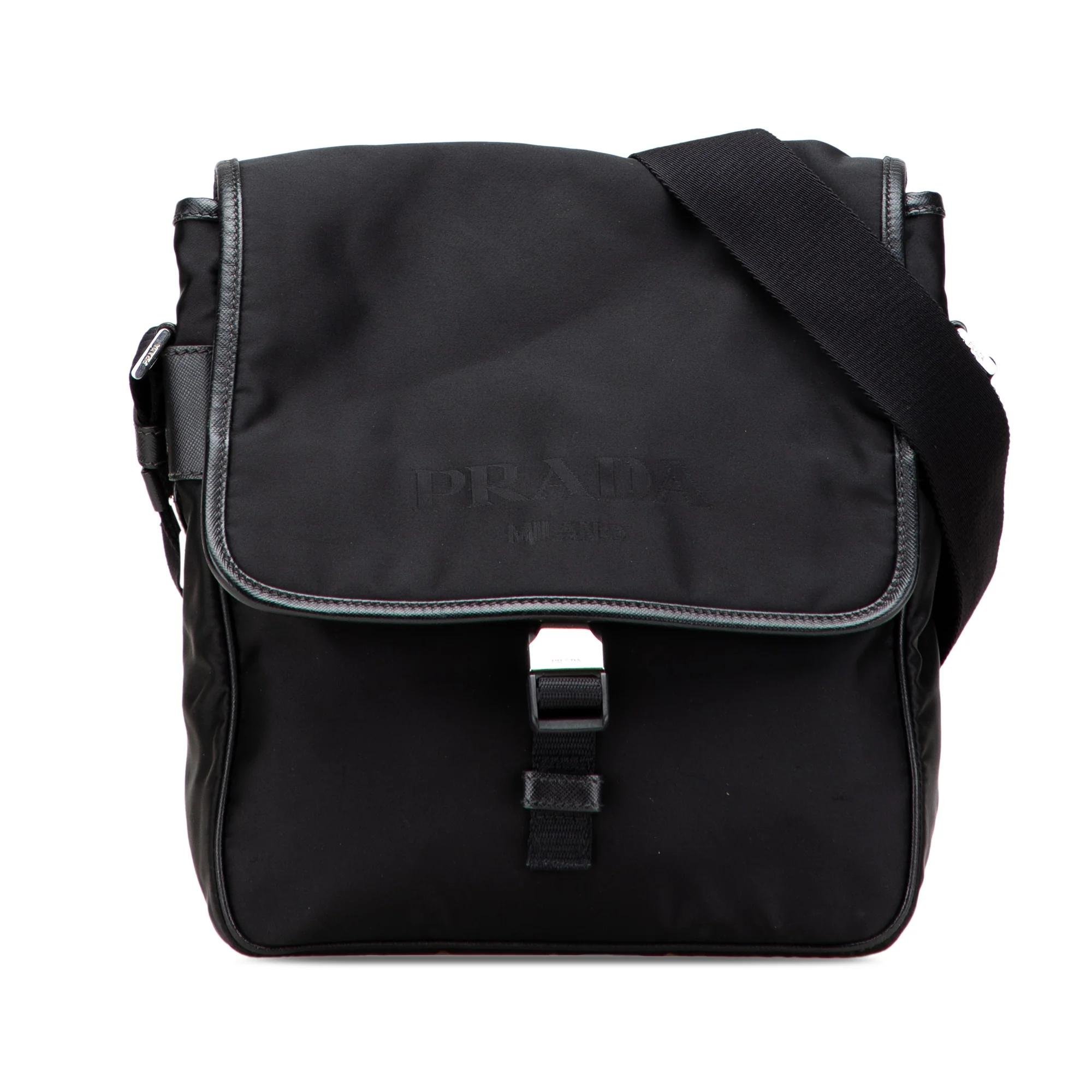 Buckle leather crossbody bag