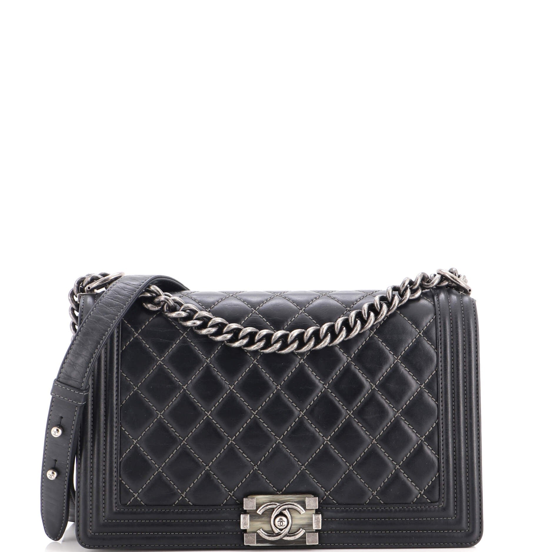 Boy Flap Bag Quilted Calfskin Old Medium