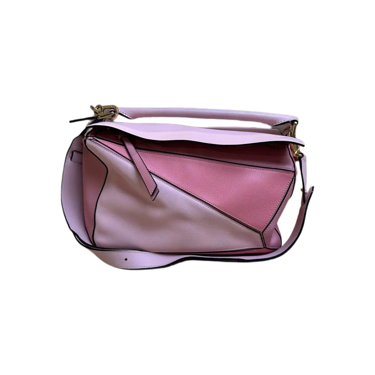 Puzzle leather handbag