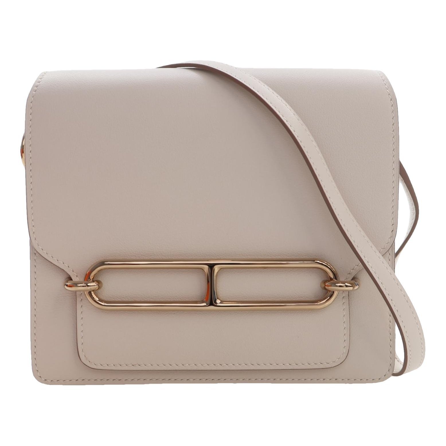 Hermes Roulis Mini Handbag Beton Evercolor Leather