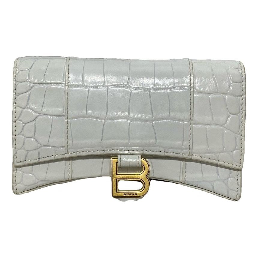 Hourglass leather handbag