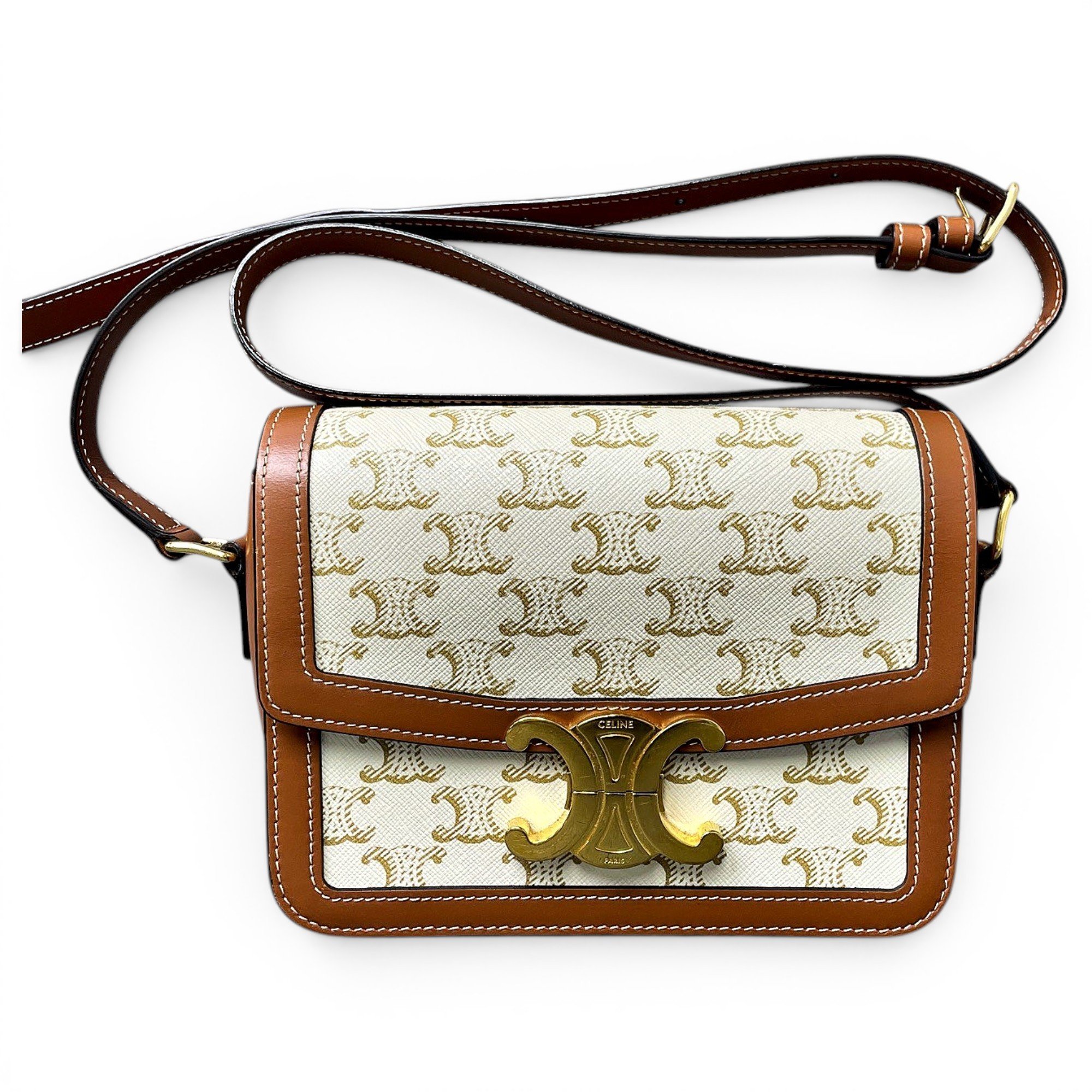 Triomphe leather handbag