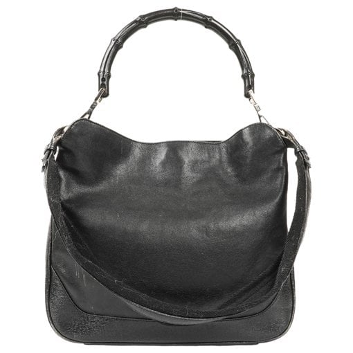 Bamboo Top Handle leather handbag