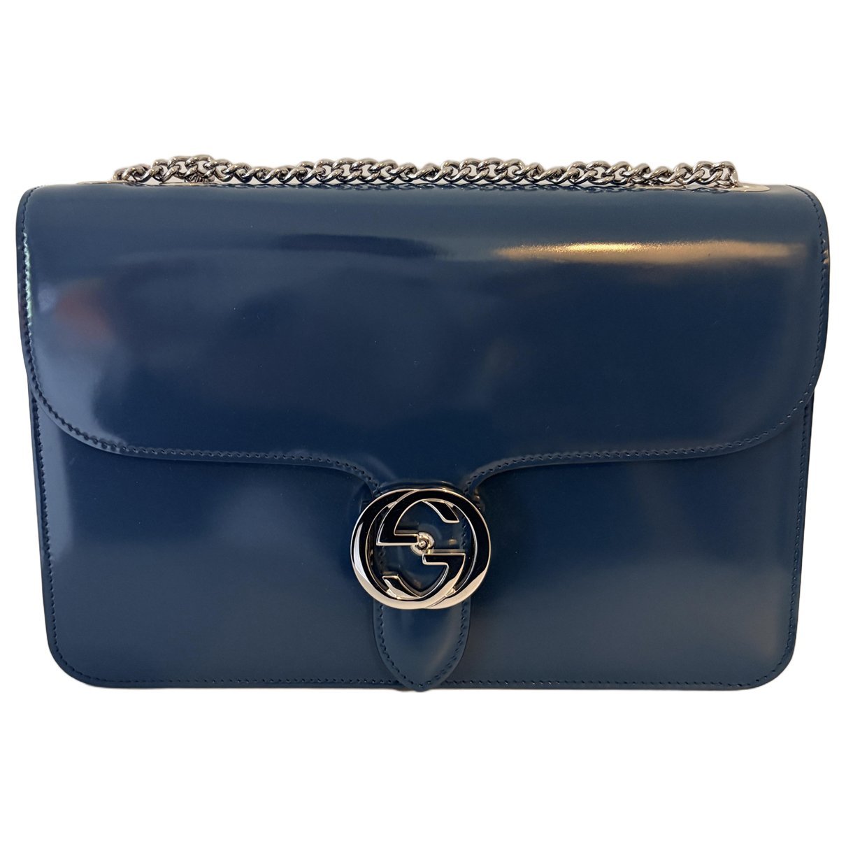 Interlocking leather handbag