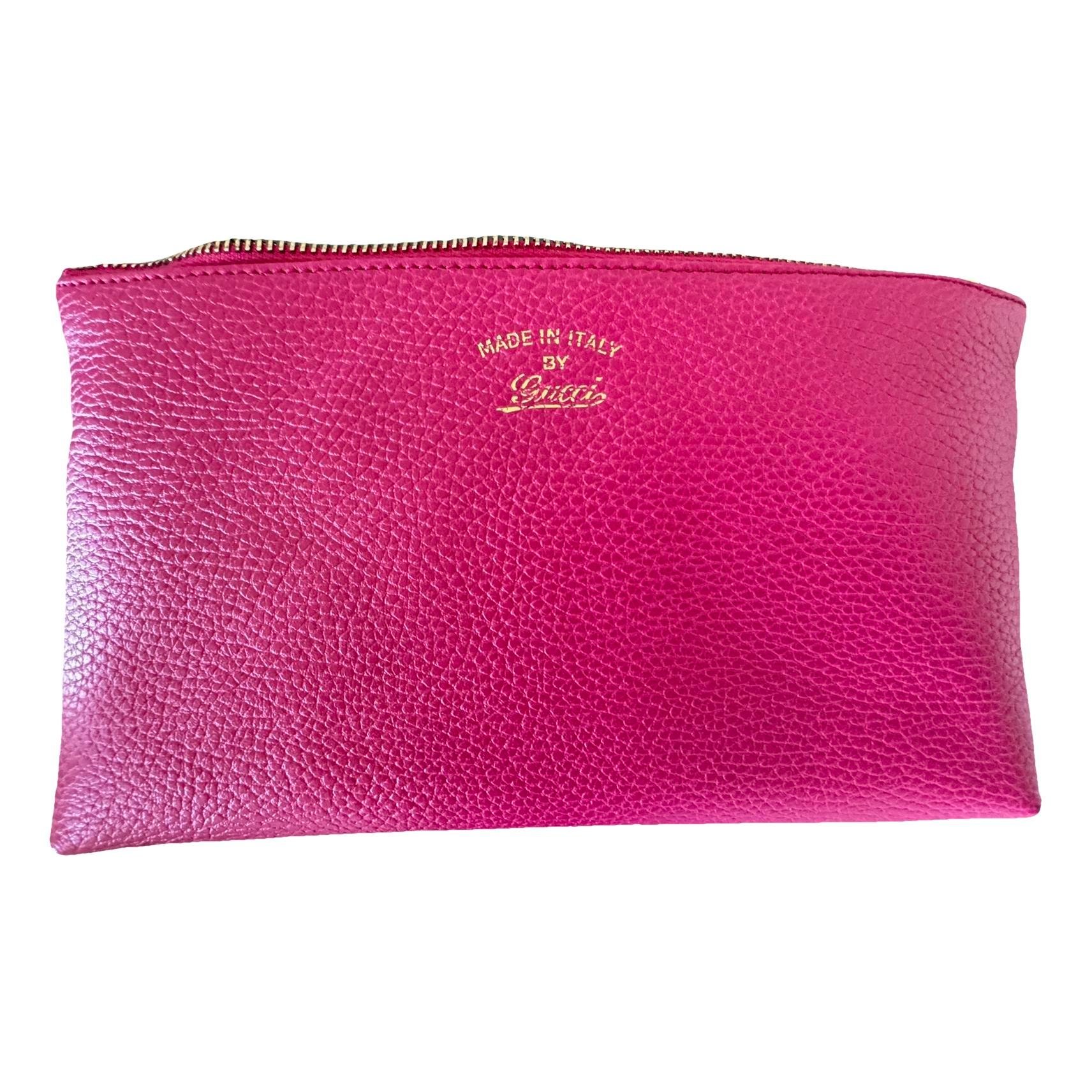 Leather clutch bag