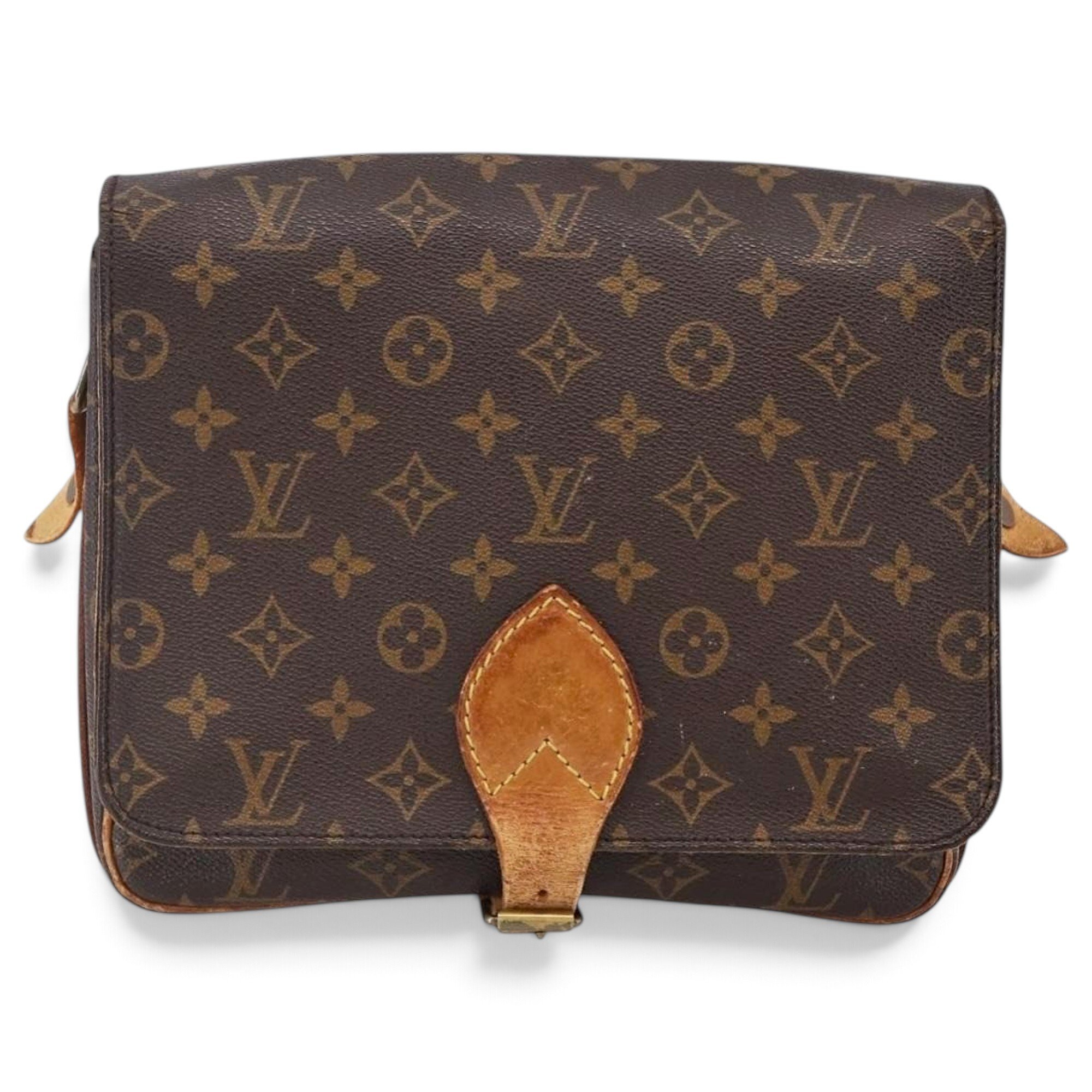 Cartouchière leather handbag