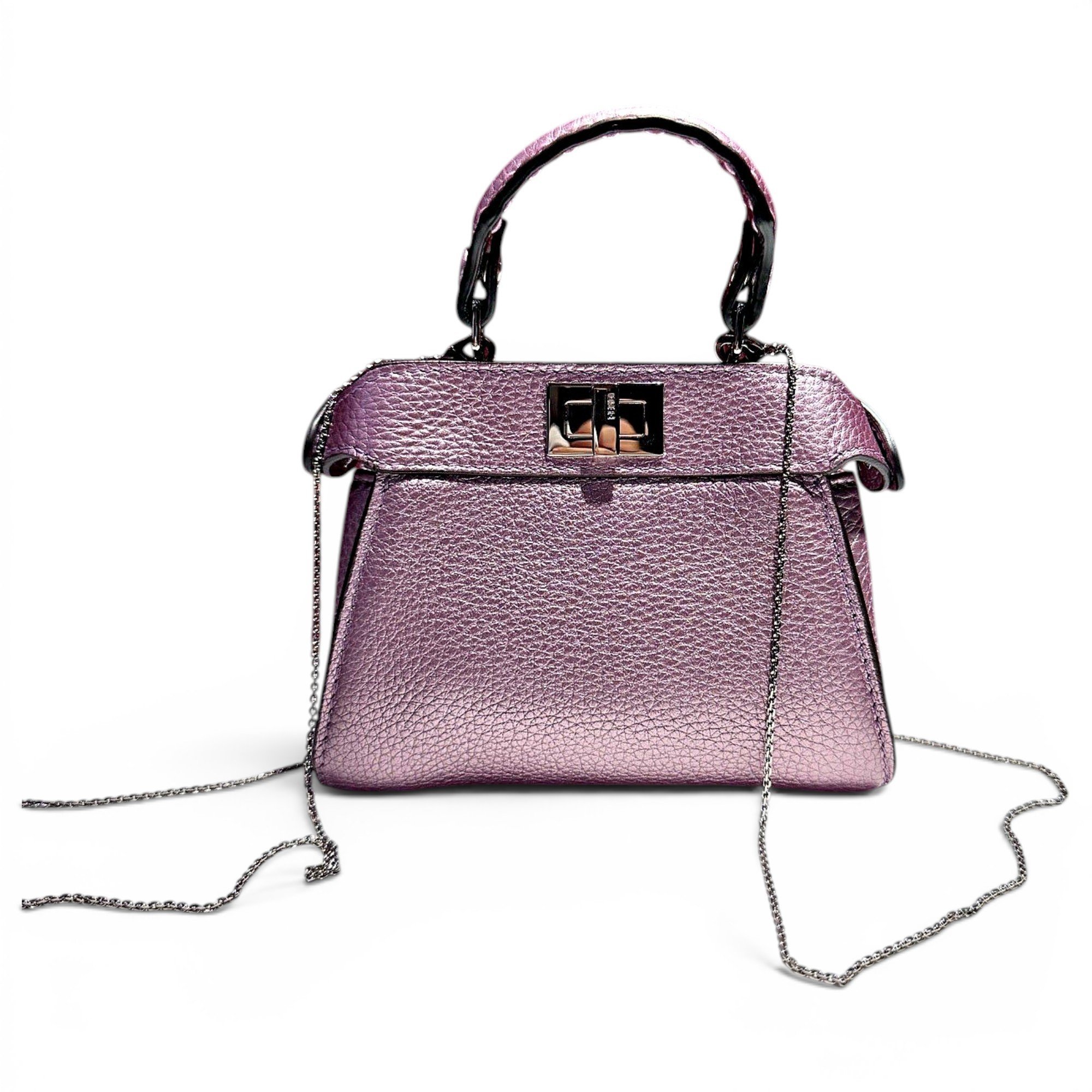 Peekaboo mini pocket leather handbag