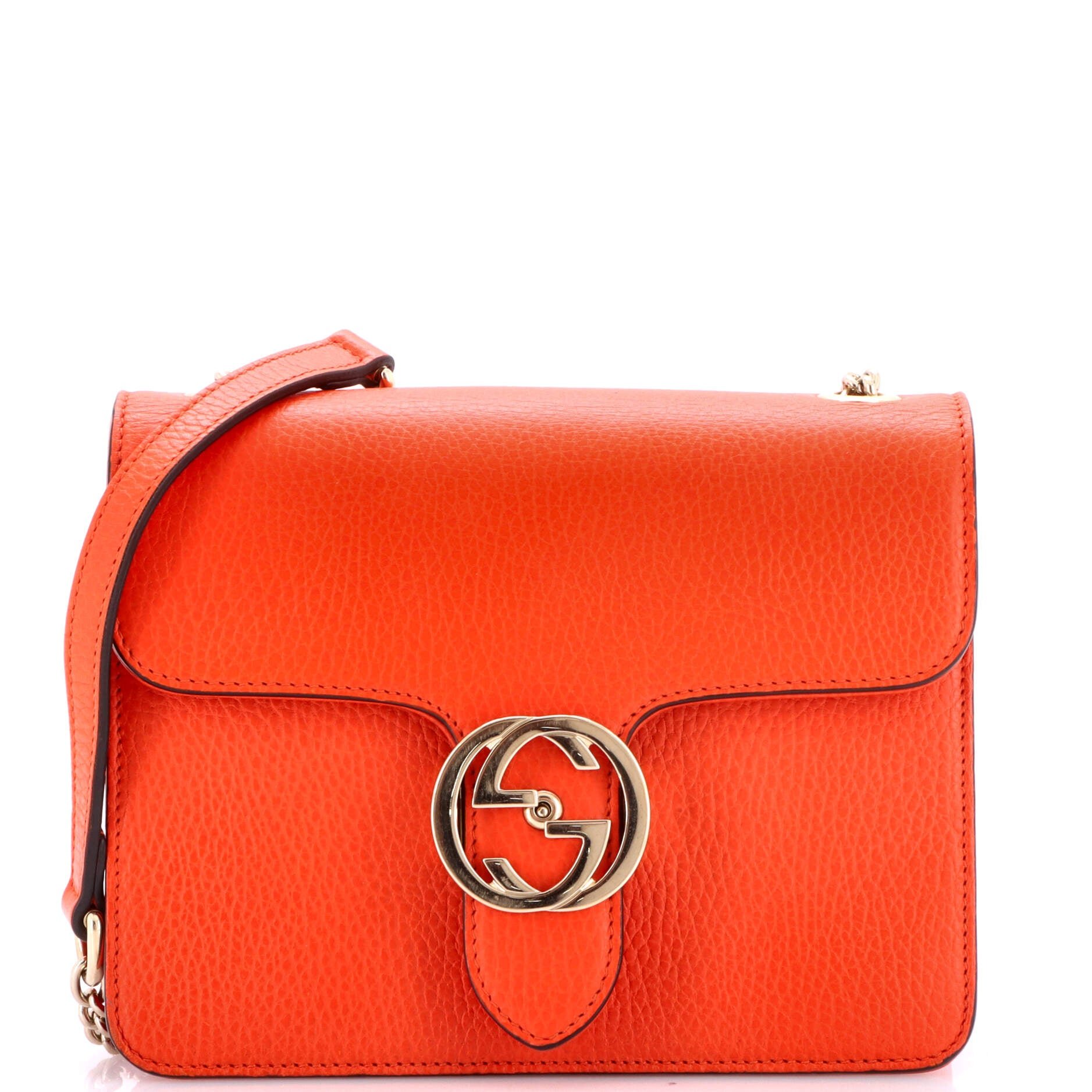 Interlocking Shoulder Bag Leather Small