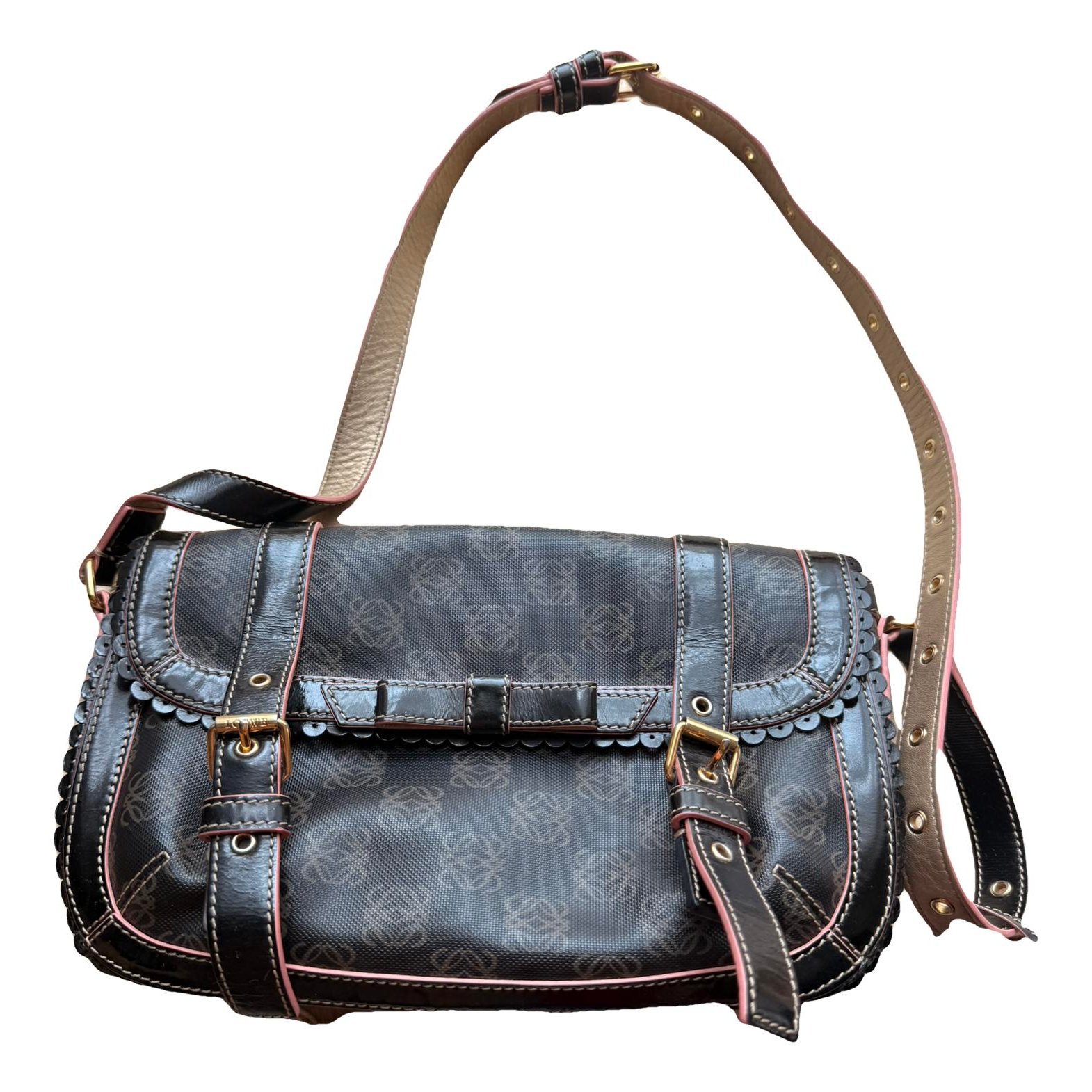 Leather clutch bag