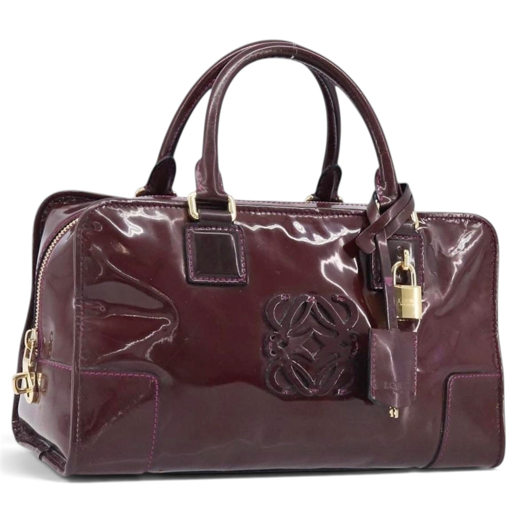 Amazona patent leather handbag