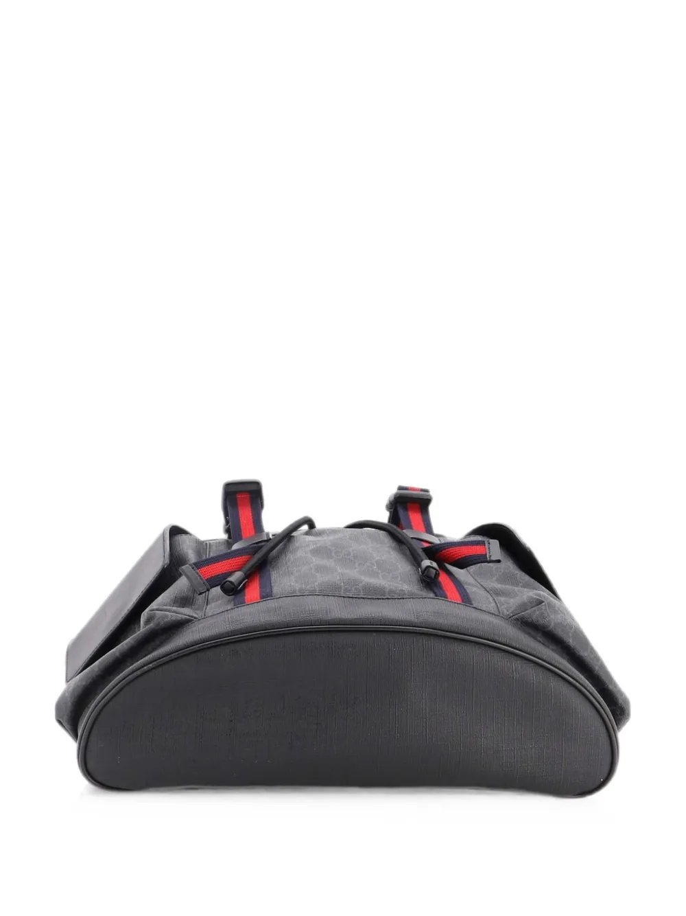 Double Pocket Buckle GG Coated Canvas Large backpack