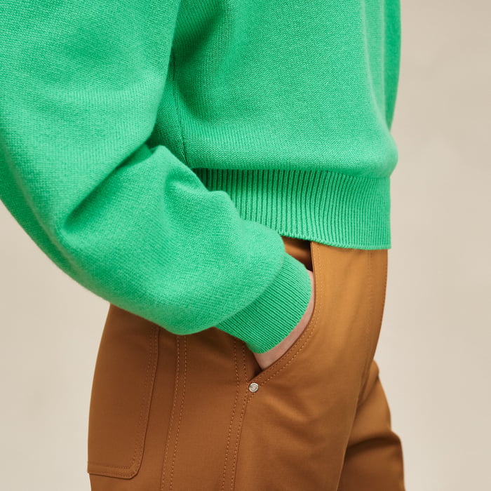 Vert Mélisse High Collar Sweater