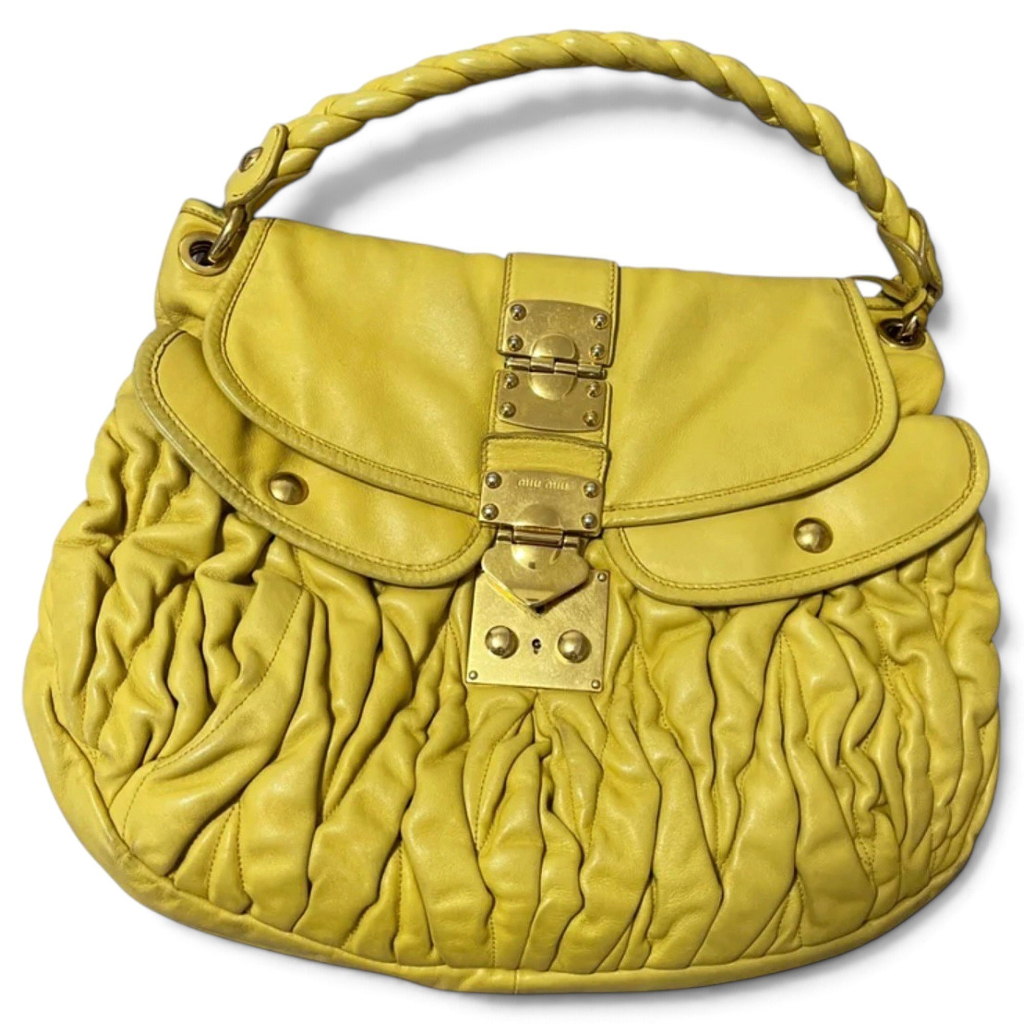 Coffer leather handbag