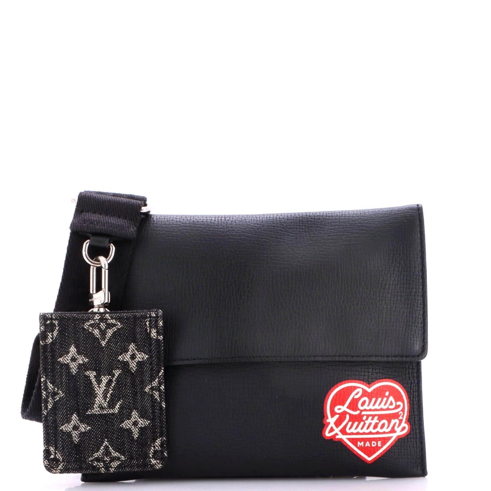 Leather clutch bag