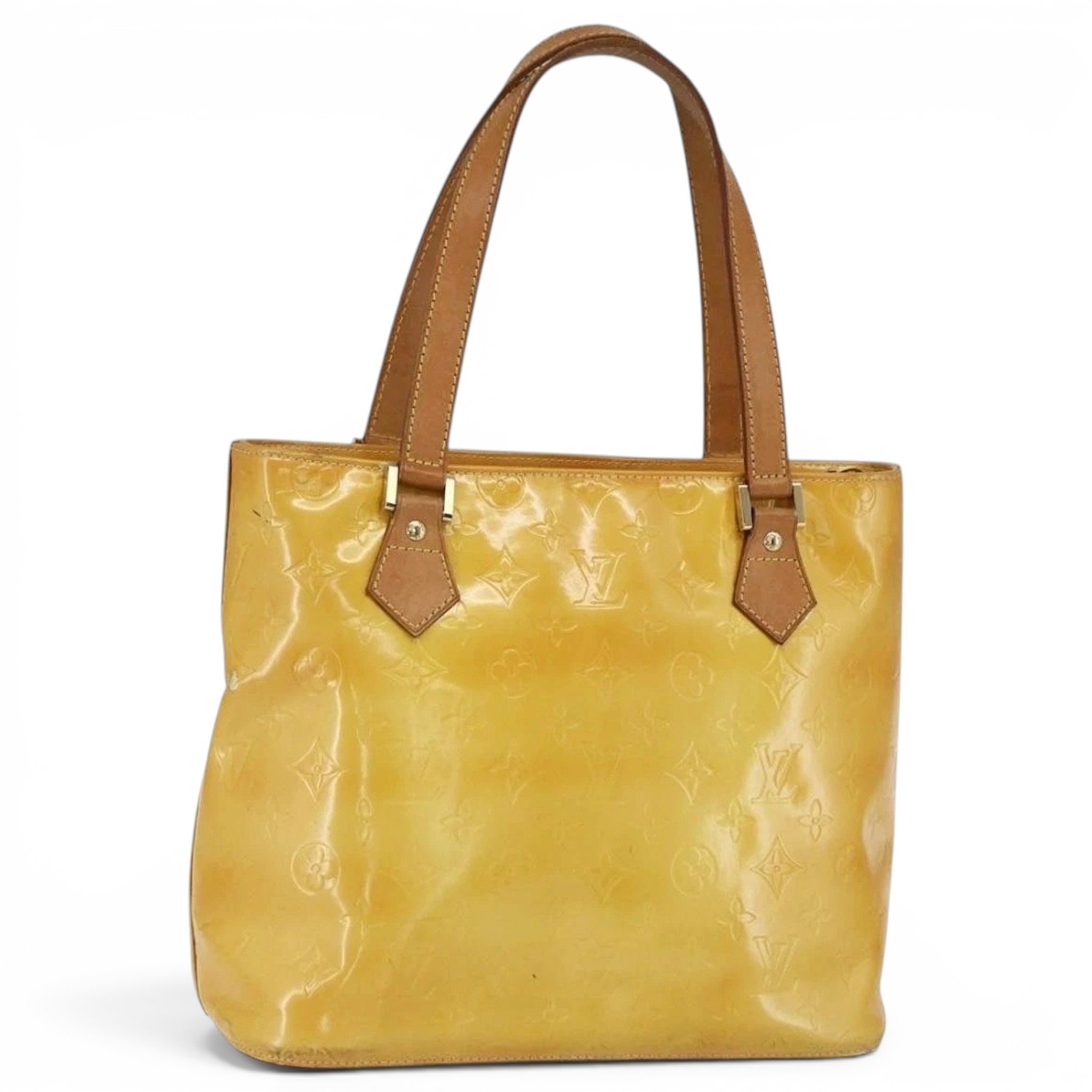 Patent leather handbag
