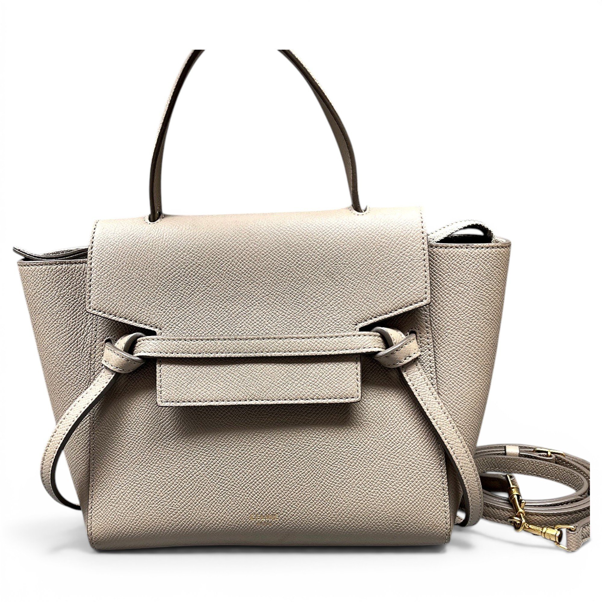 Belt leather handbag