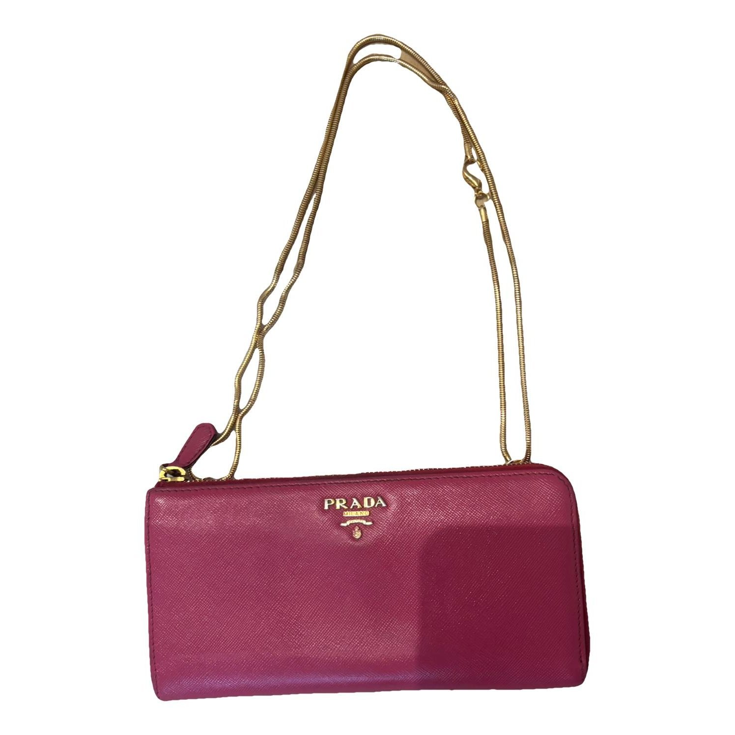 Leather clutch bag