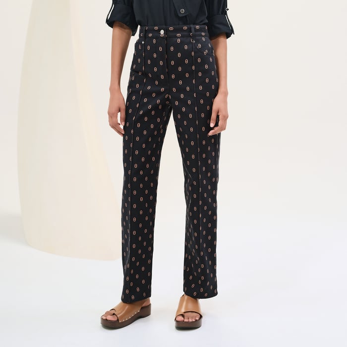 Bleu Gabier "Chaine d'Ancre" Pleated Pants