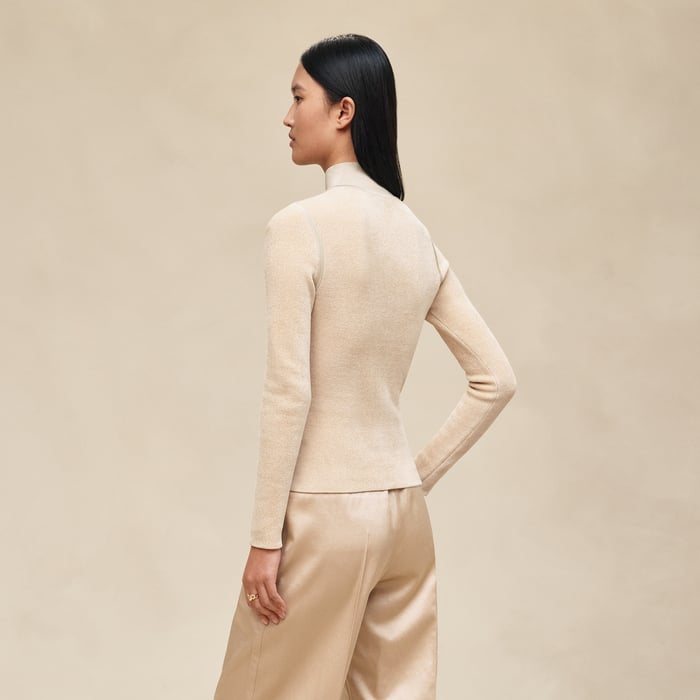 Beige Lumière Long-sleeve Sweater