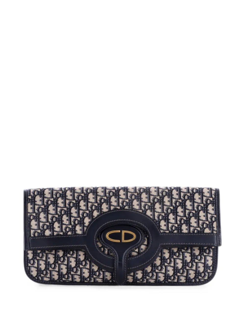 Dior Fold Over Oblique Canvas clutch bag