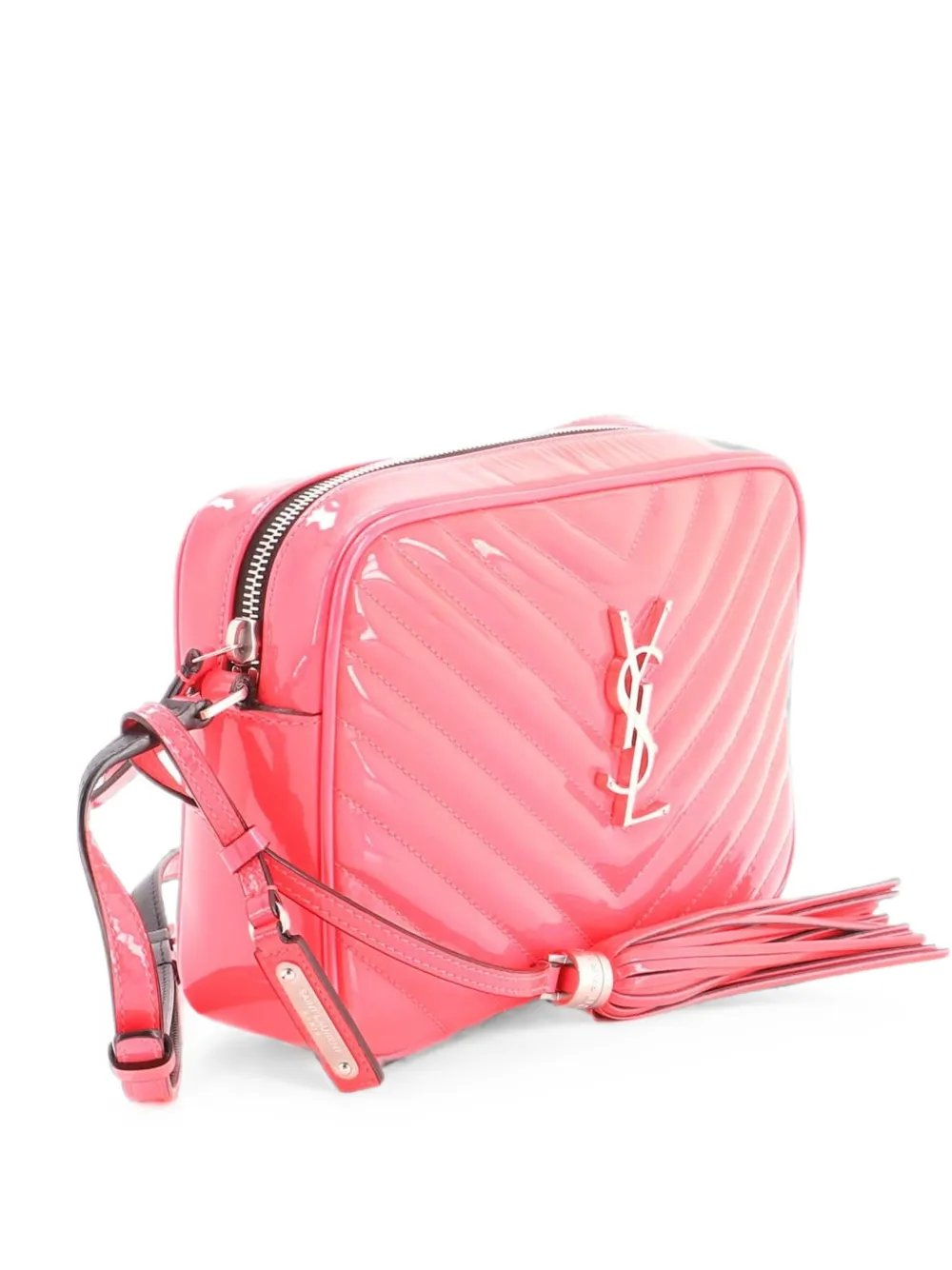 Lou Camera Bag Matelasse Chevron Patent Small crossbody bag