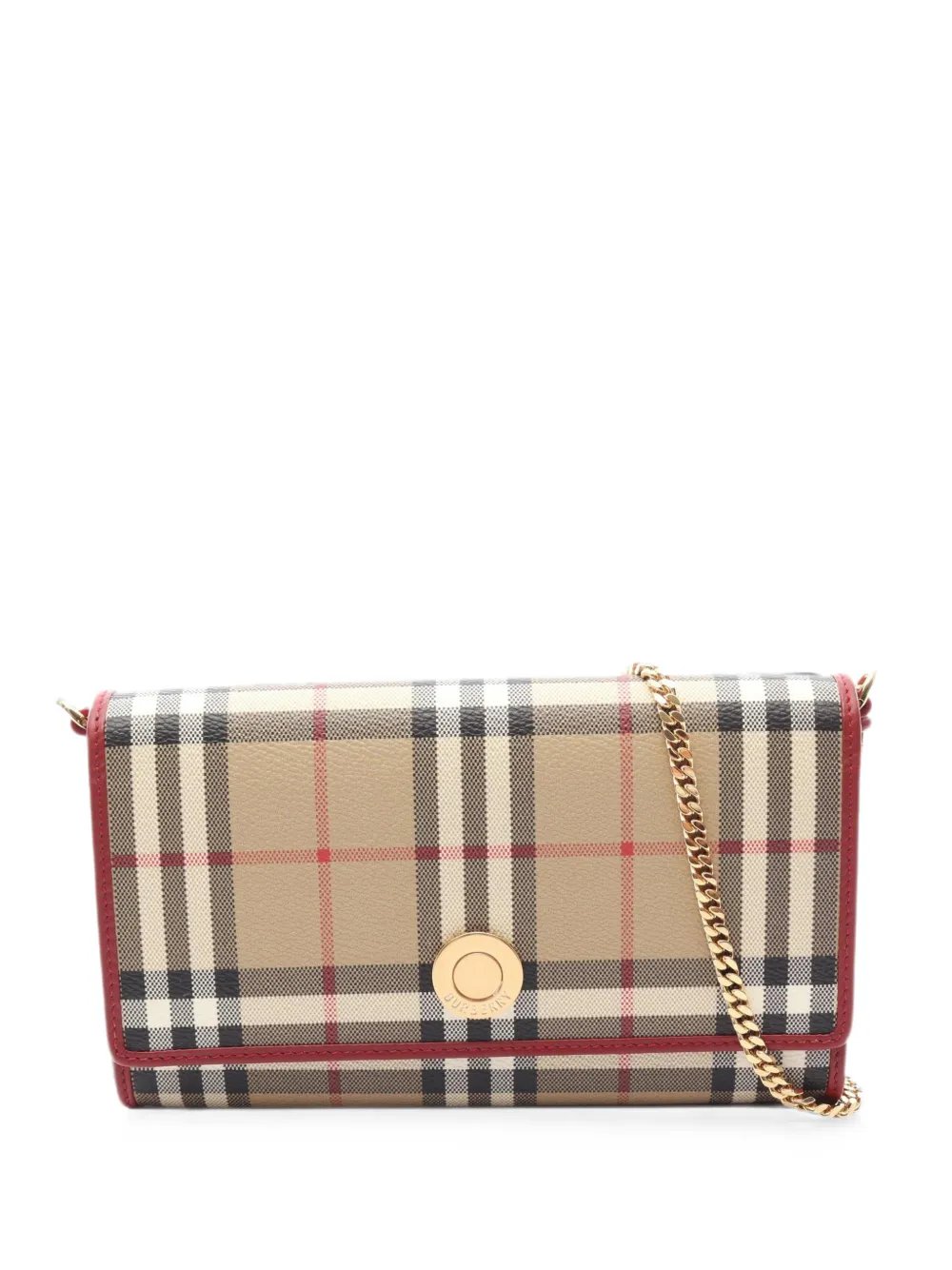 2000-2025 House Check Coated Canvas Wallet On Chain crossbody bag