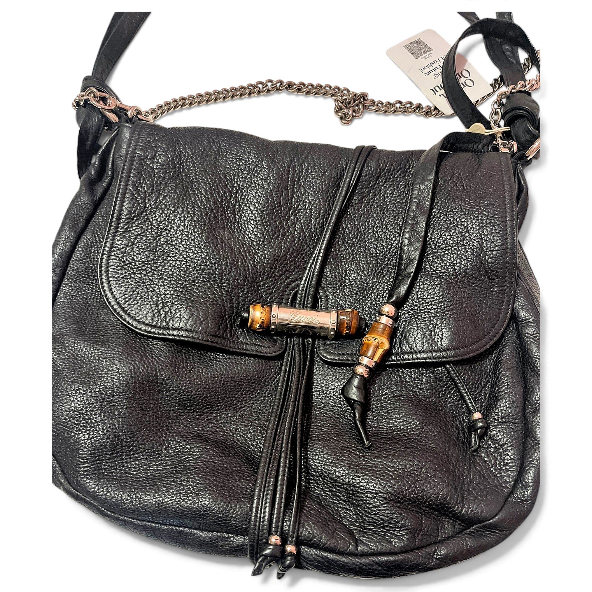 Bamboo leather handbag