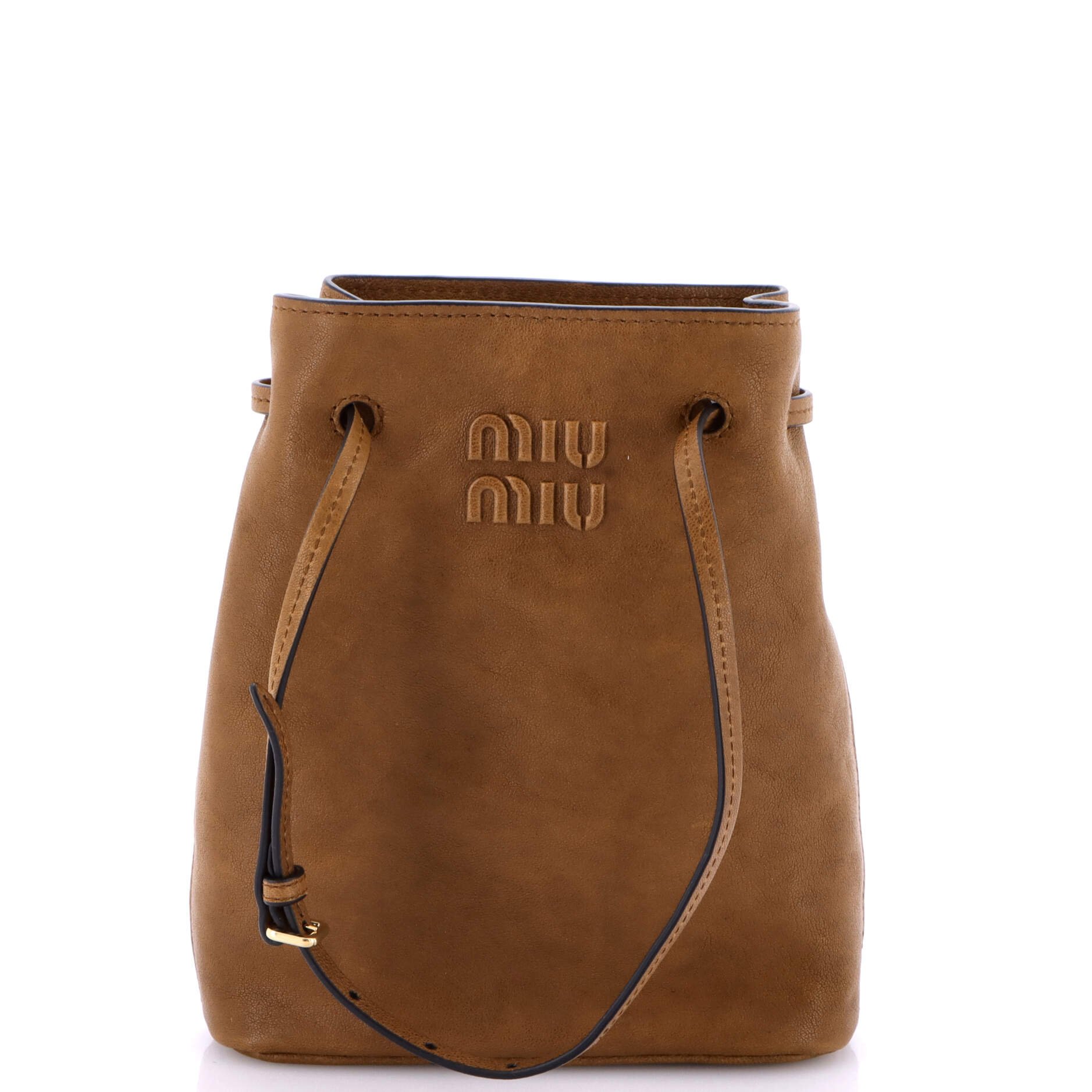 Miu Miu Aviator Bucket Bag Leather Mini