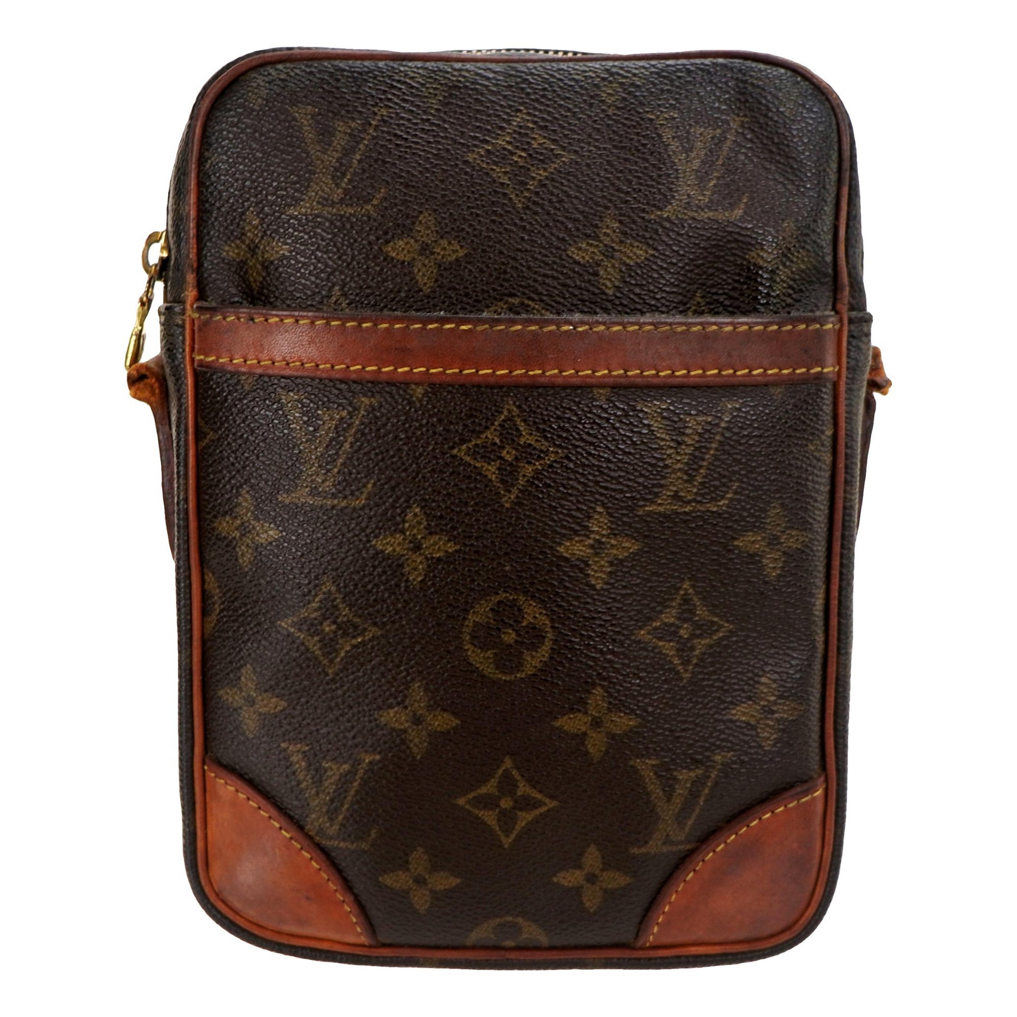 Leather clutch bag