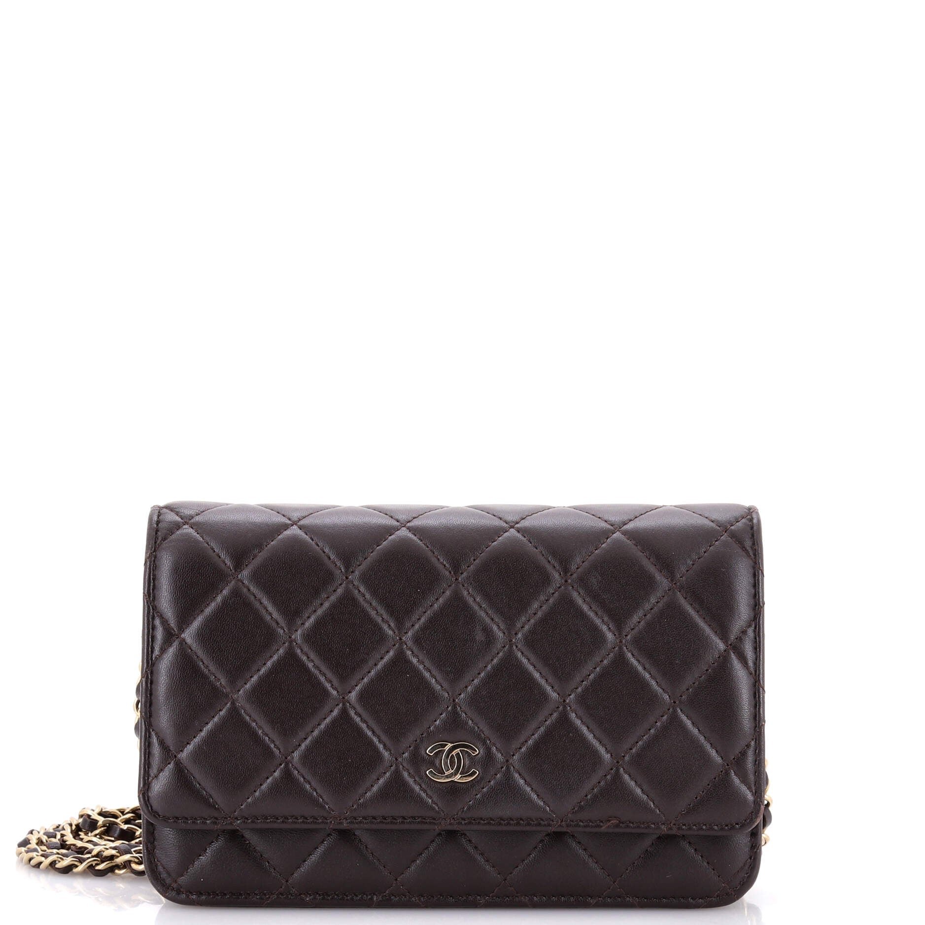 Wallet on Chain Quilted Lambskin