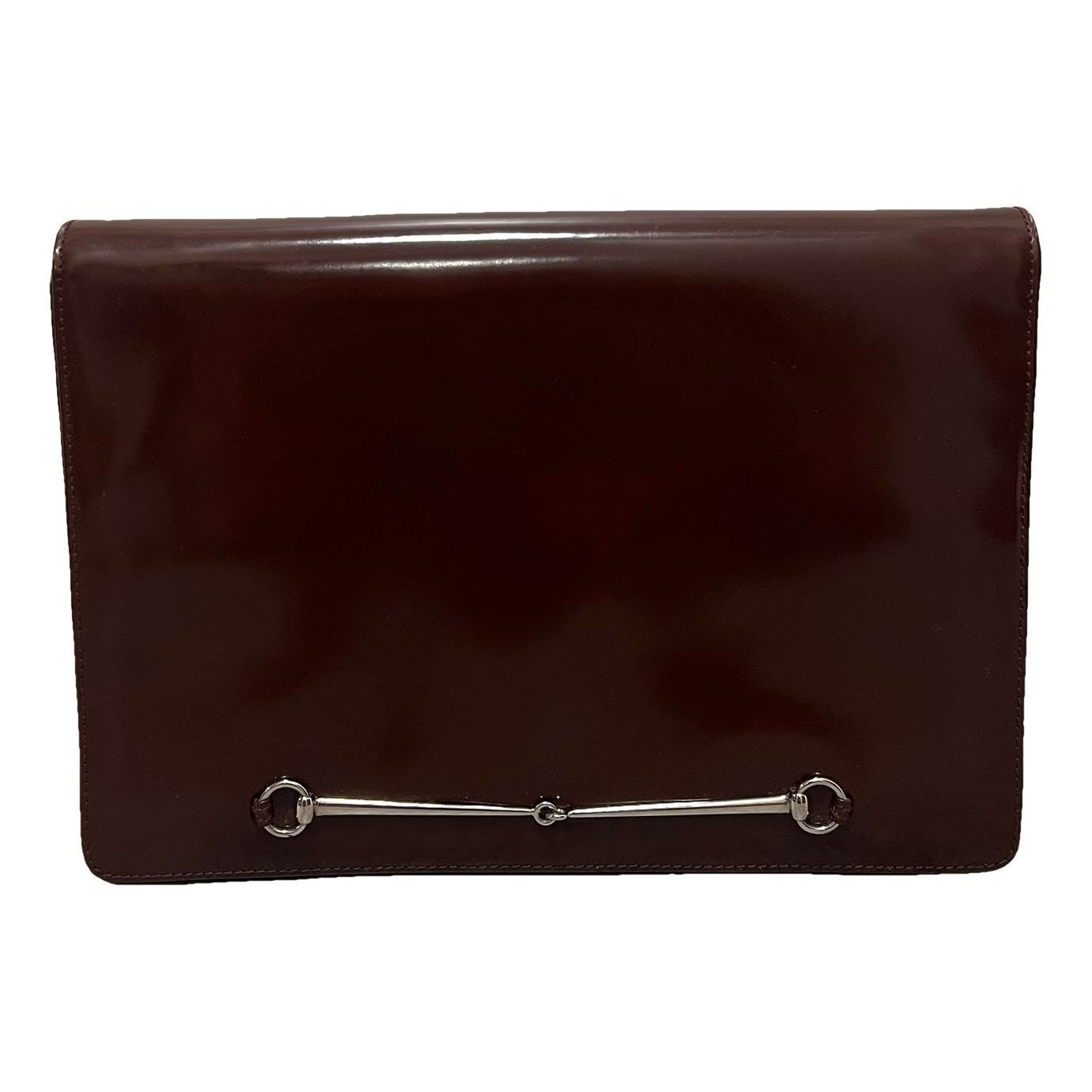 Leather clutch bag