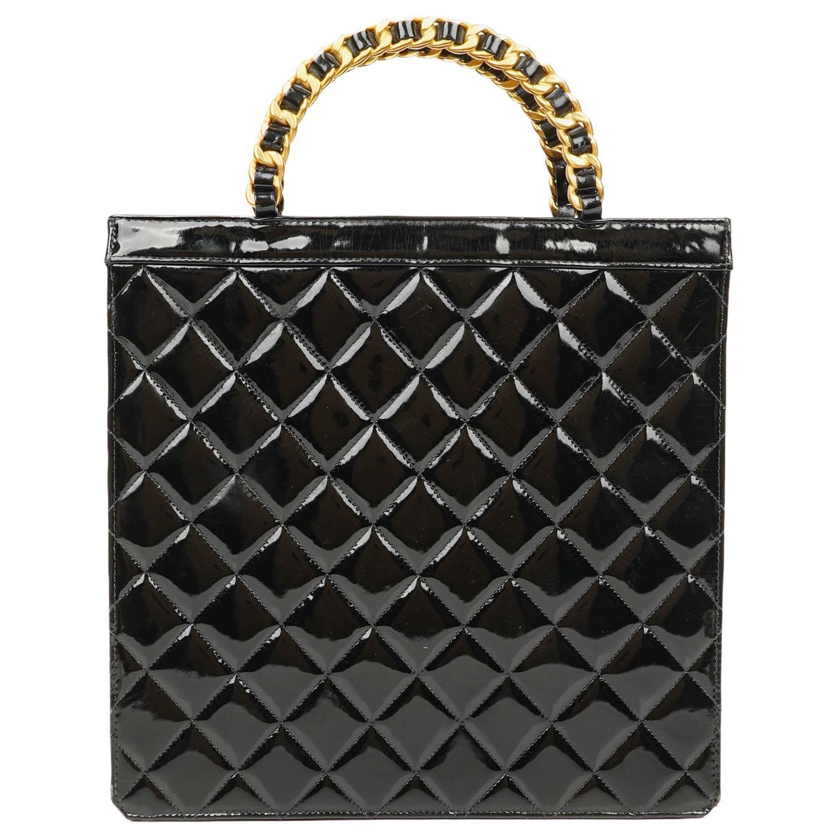 Petite Shopping Tote patent leather handbag