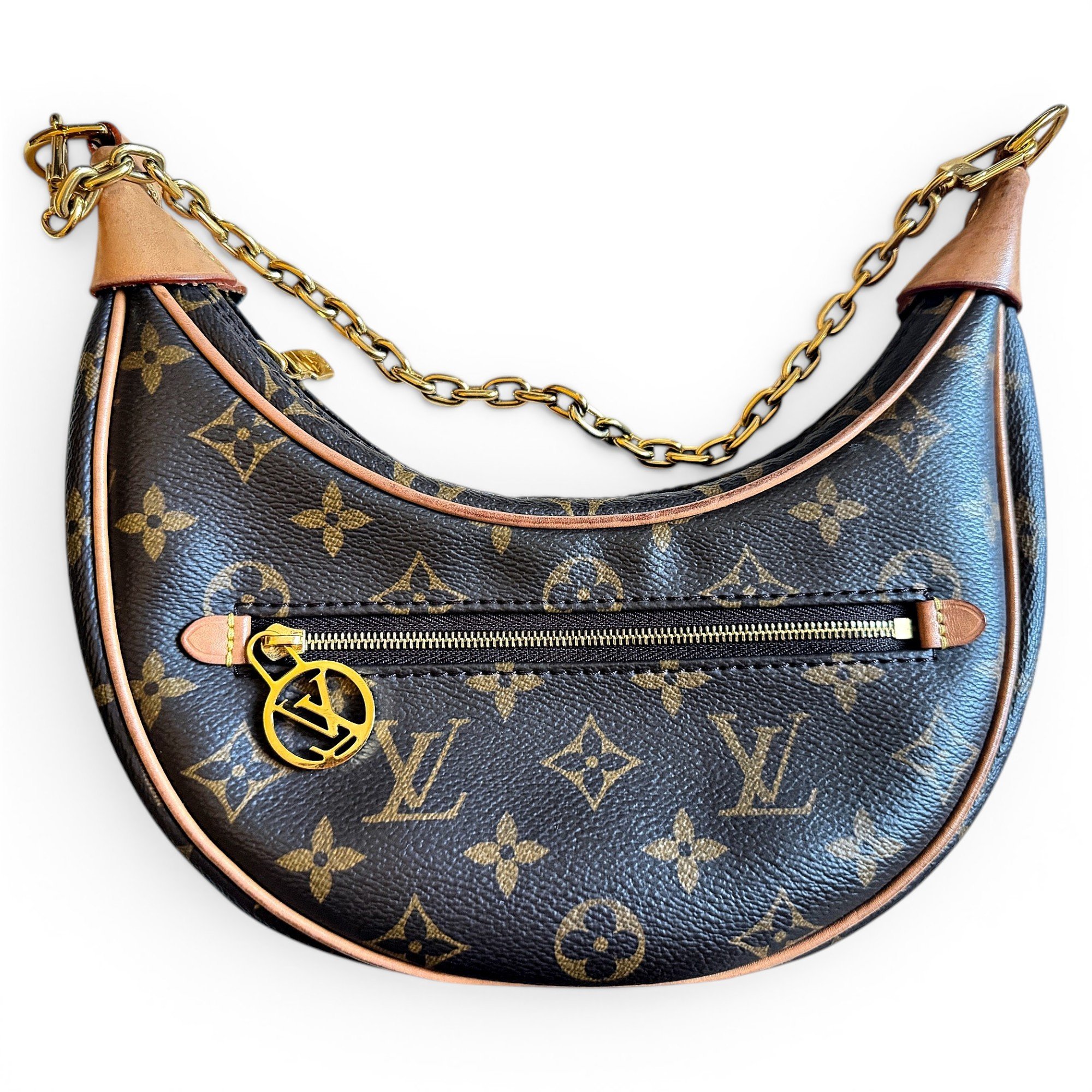 Loop leather handbag