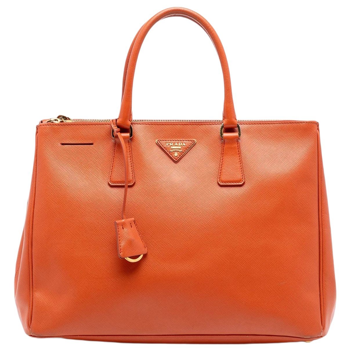 Double leather satchel
