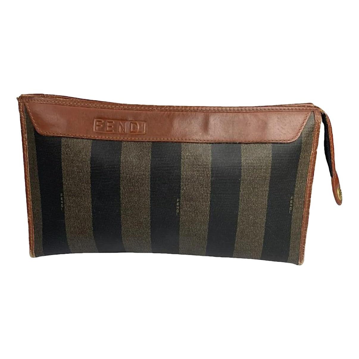 Baguette leather clutch bag