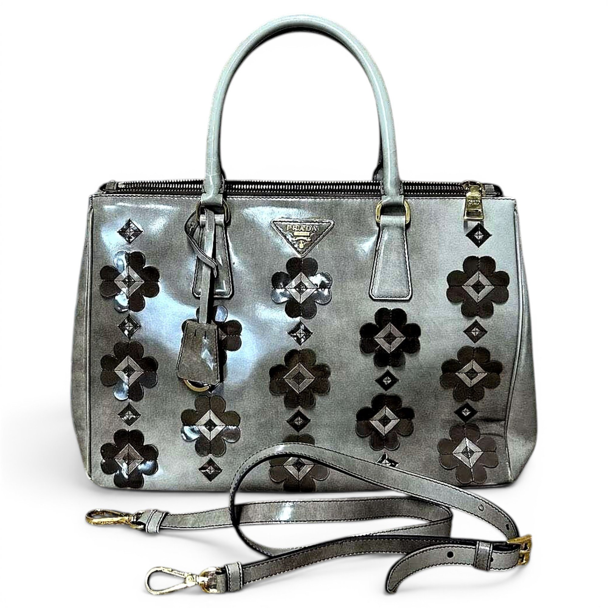 Galleria patent leather handbag