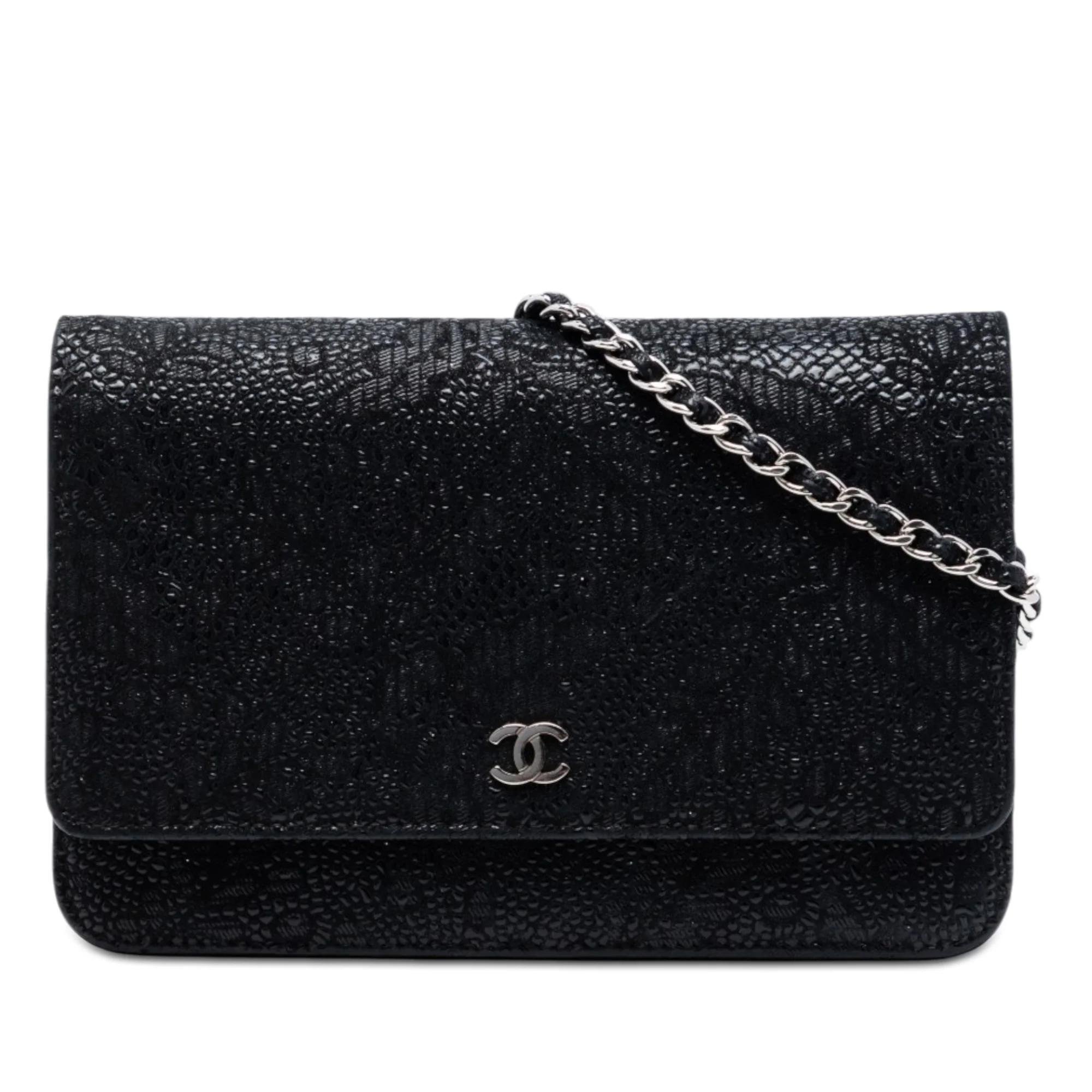 Wallet On Chain leather handbag