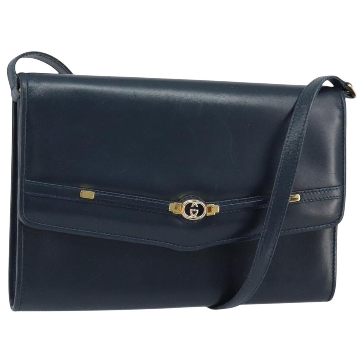 Interlocking leather handbag