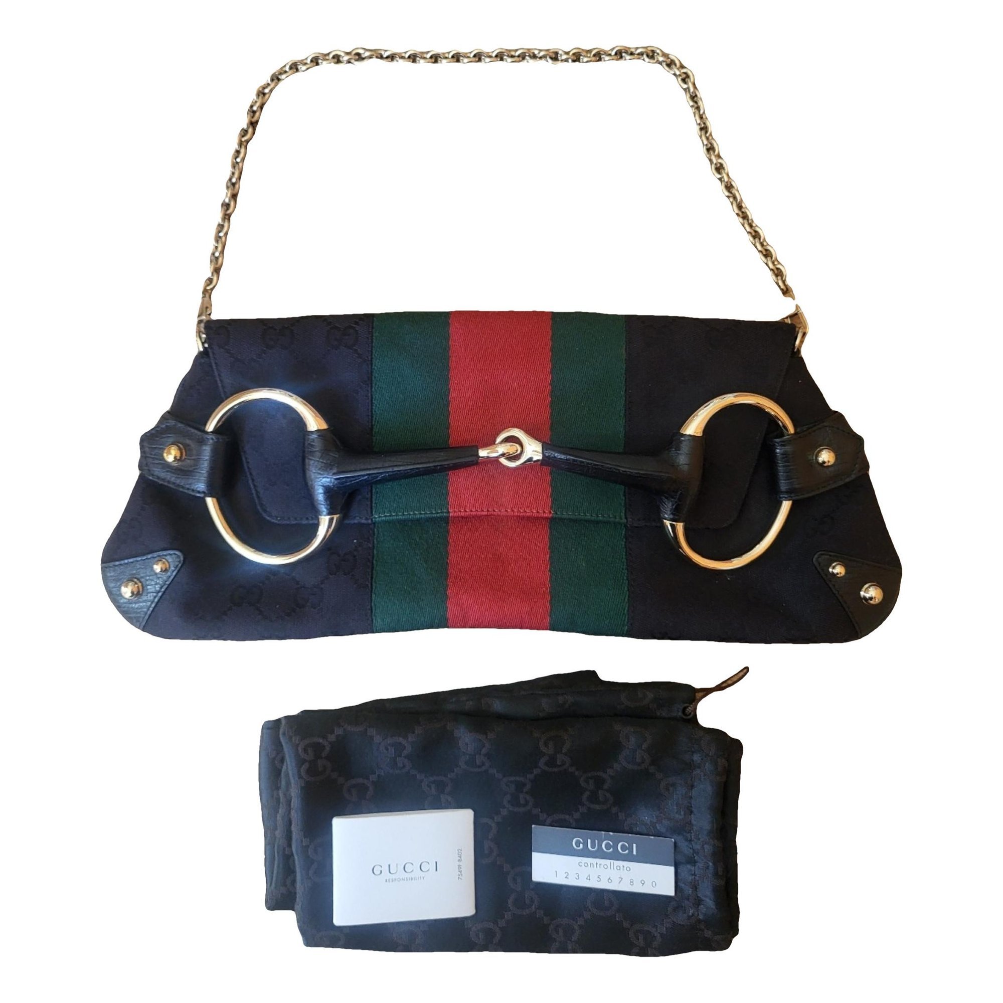 Horsebit Chain cloth handbag