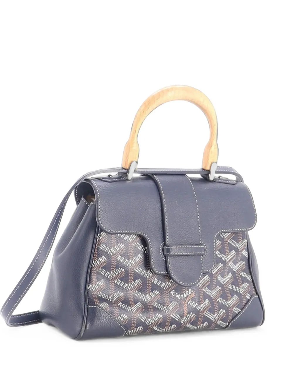 Saigon Top Handle Bag Coated Canvas with Leather Mini shoulder bag