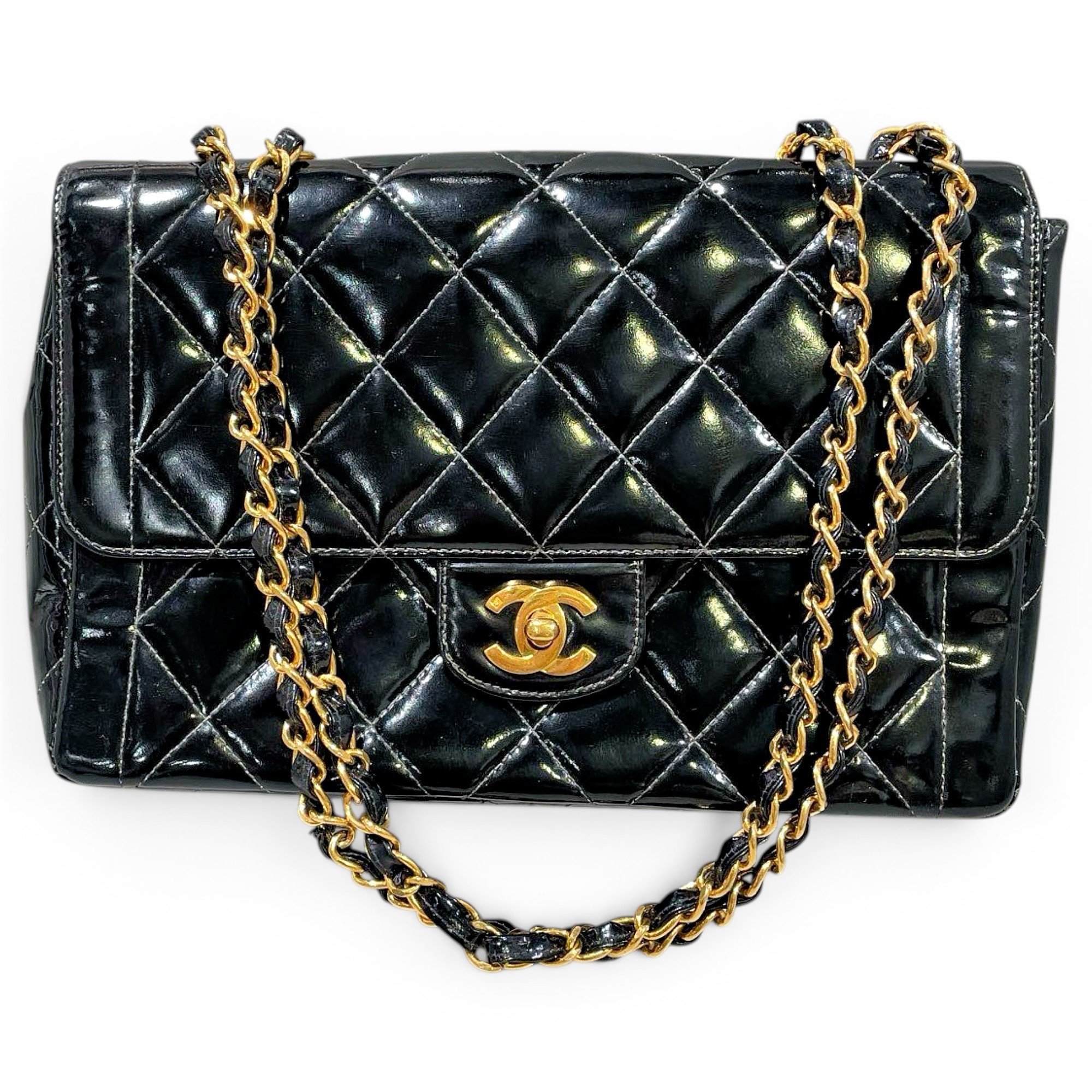 Timeless/Classique patent leather handbag