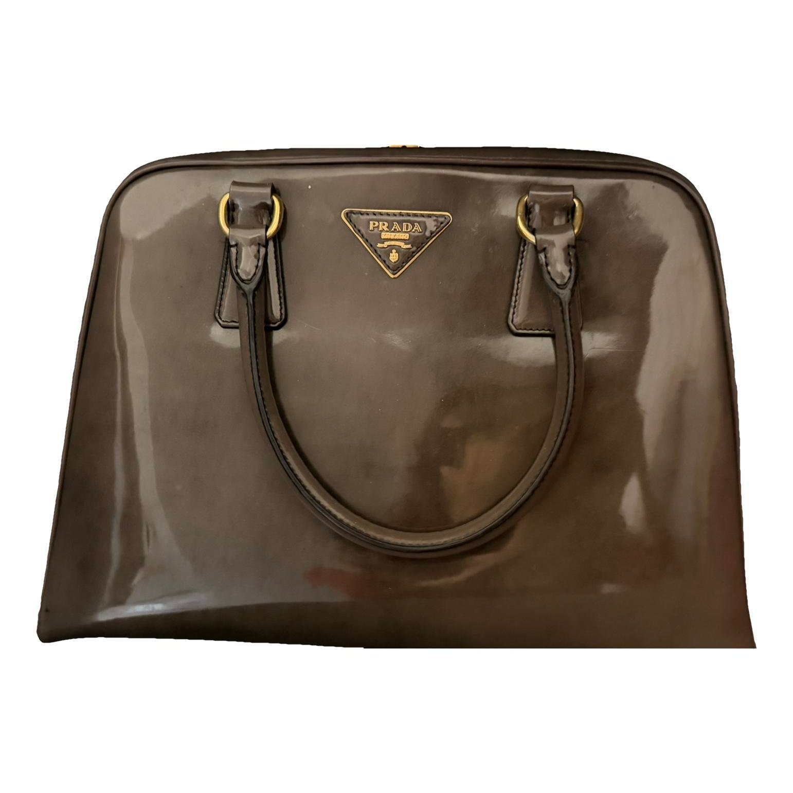 Pyramid leather handbag