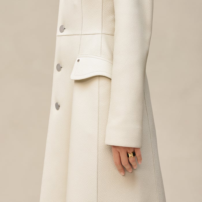 Blanc Camarguais Equestrian Leather Coat