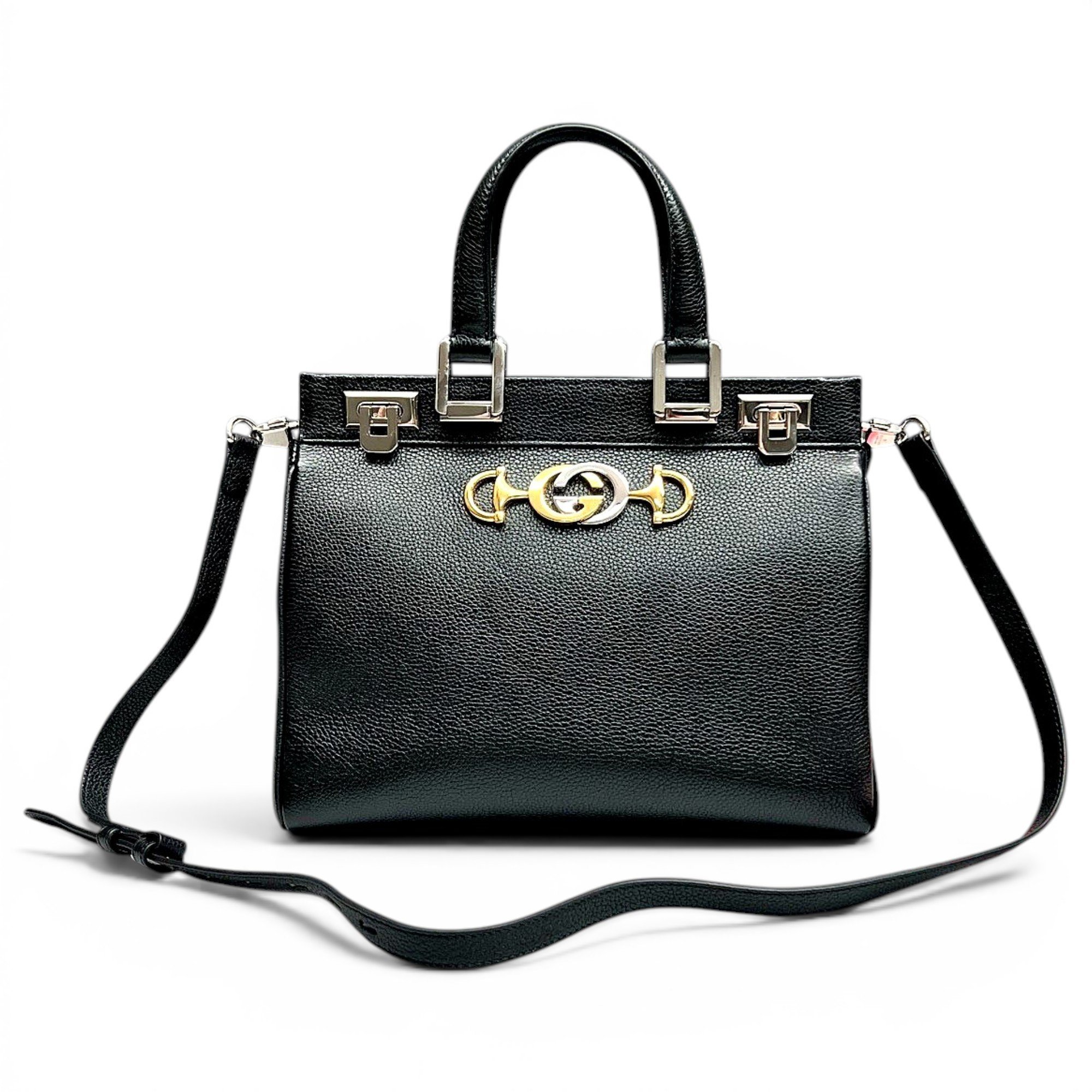 Bamboo Bullet Top Handle leather handbag