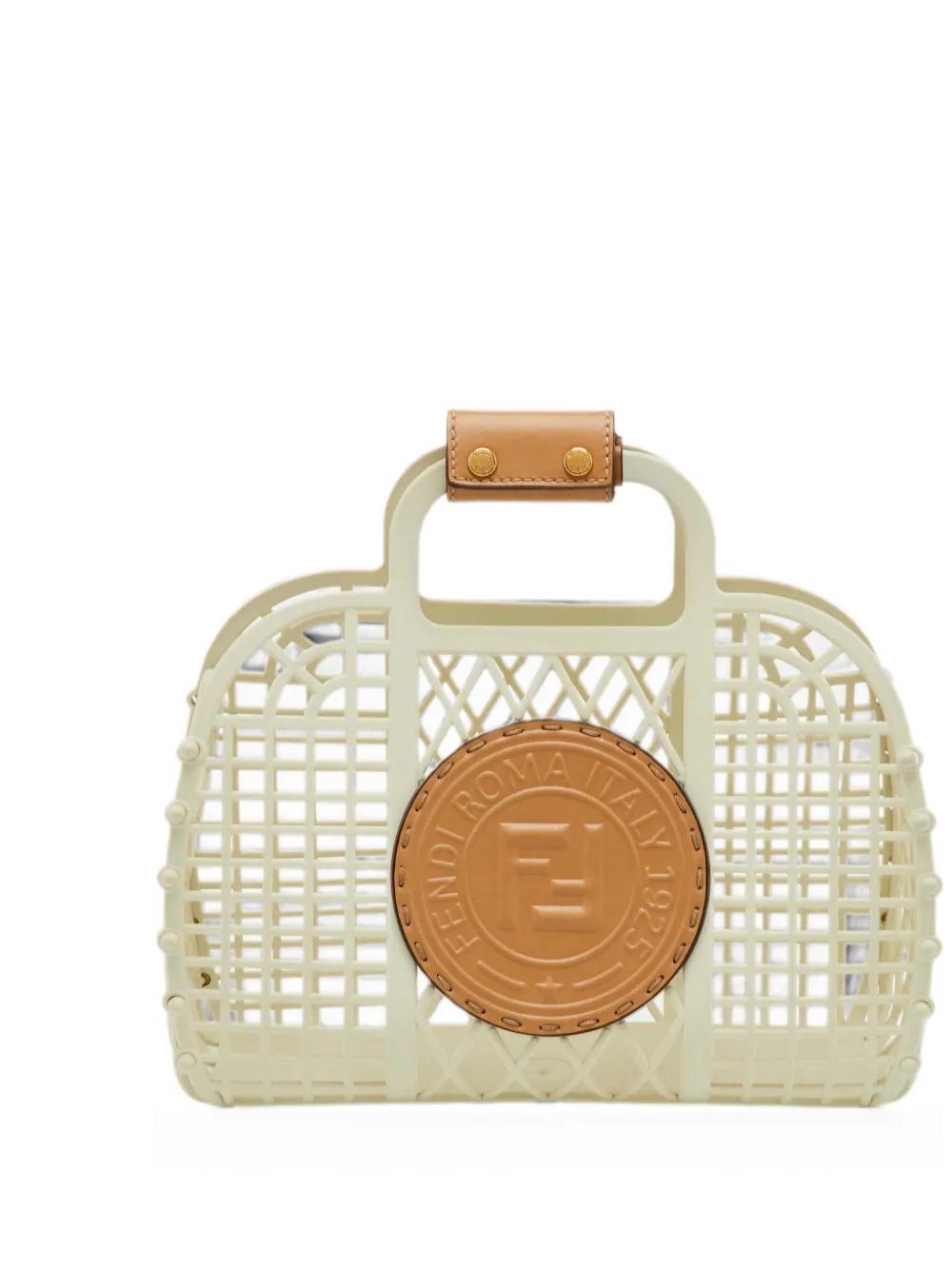 Basket logo-stamp tote bag